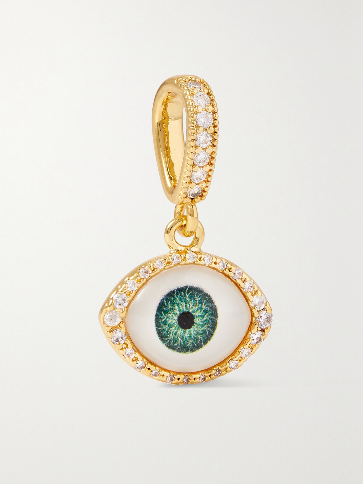 Crystal Haze - Fortuna Gold-plated, Glass And Cubic Zirconia Pendant - one size