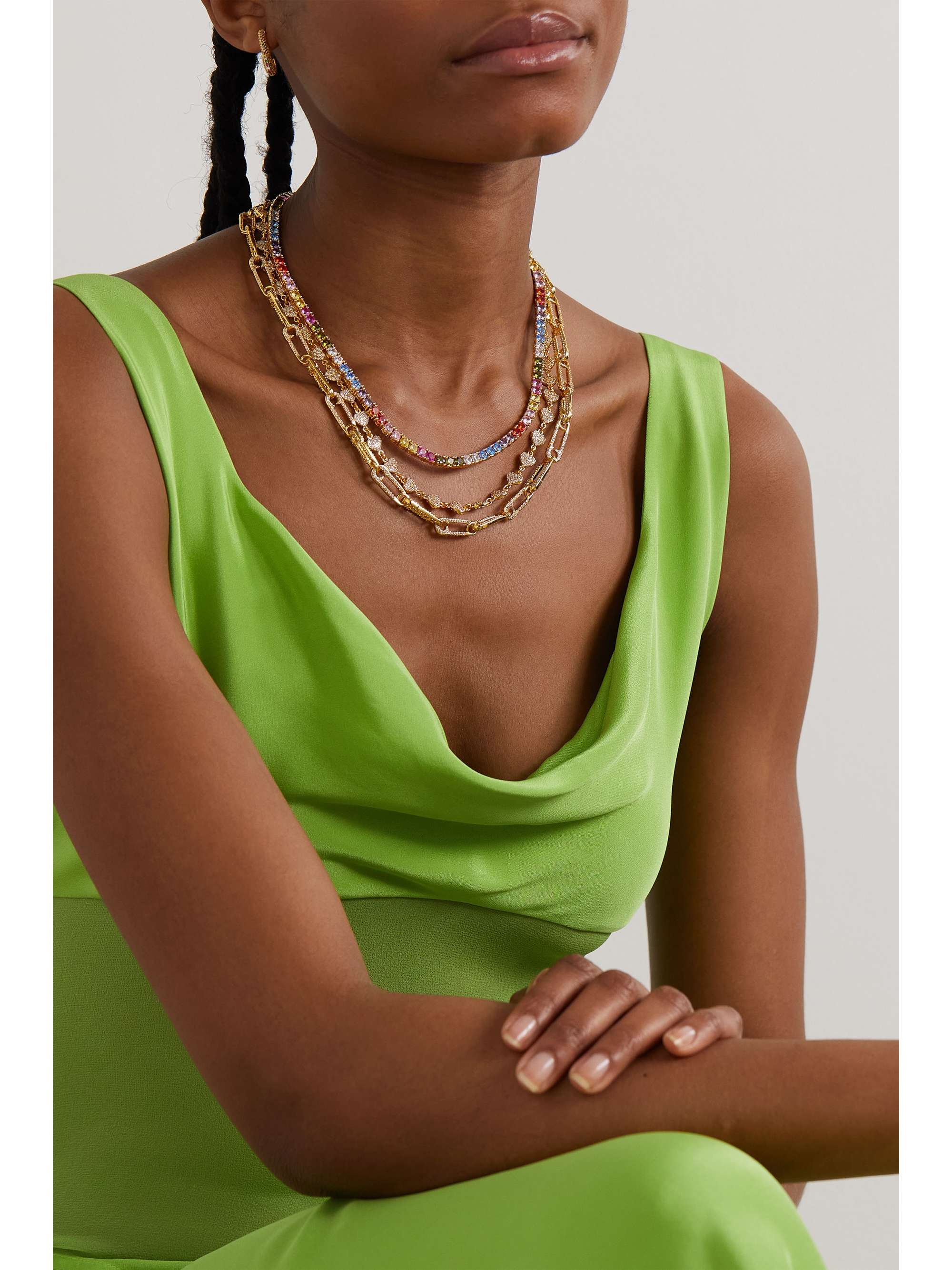 CRYSTAL HAZE JEWELRY Gold-plated cubic zirconia necklace