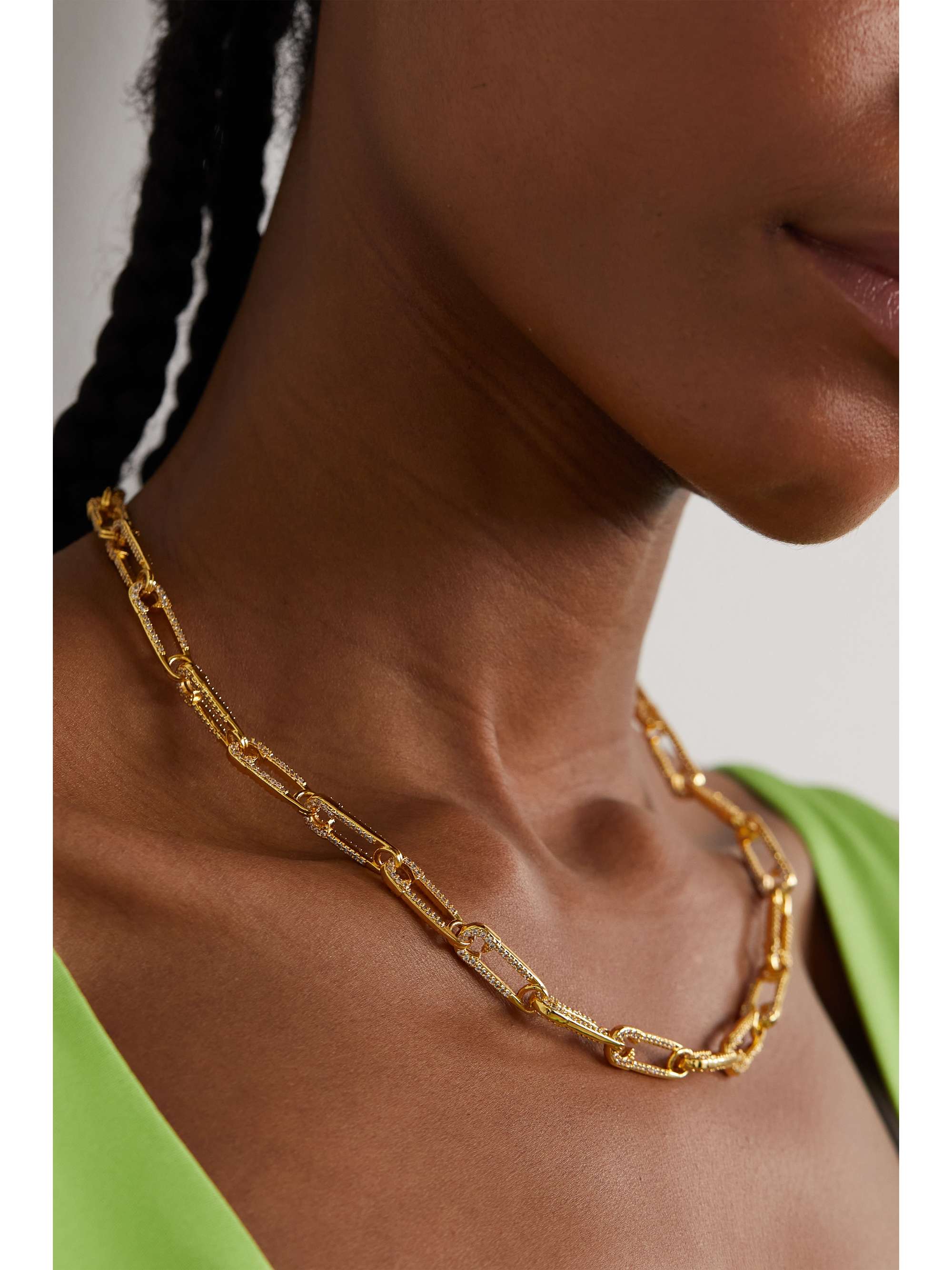 CRYSTAL HAZE JEWELRY Gold-plated cubic zirconia necklace