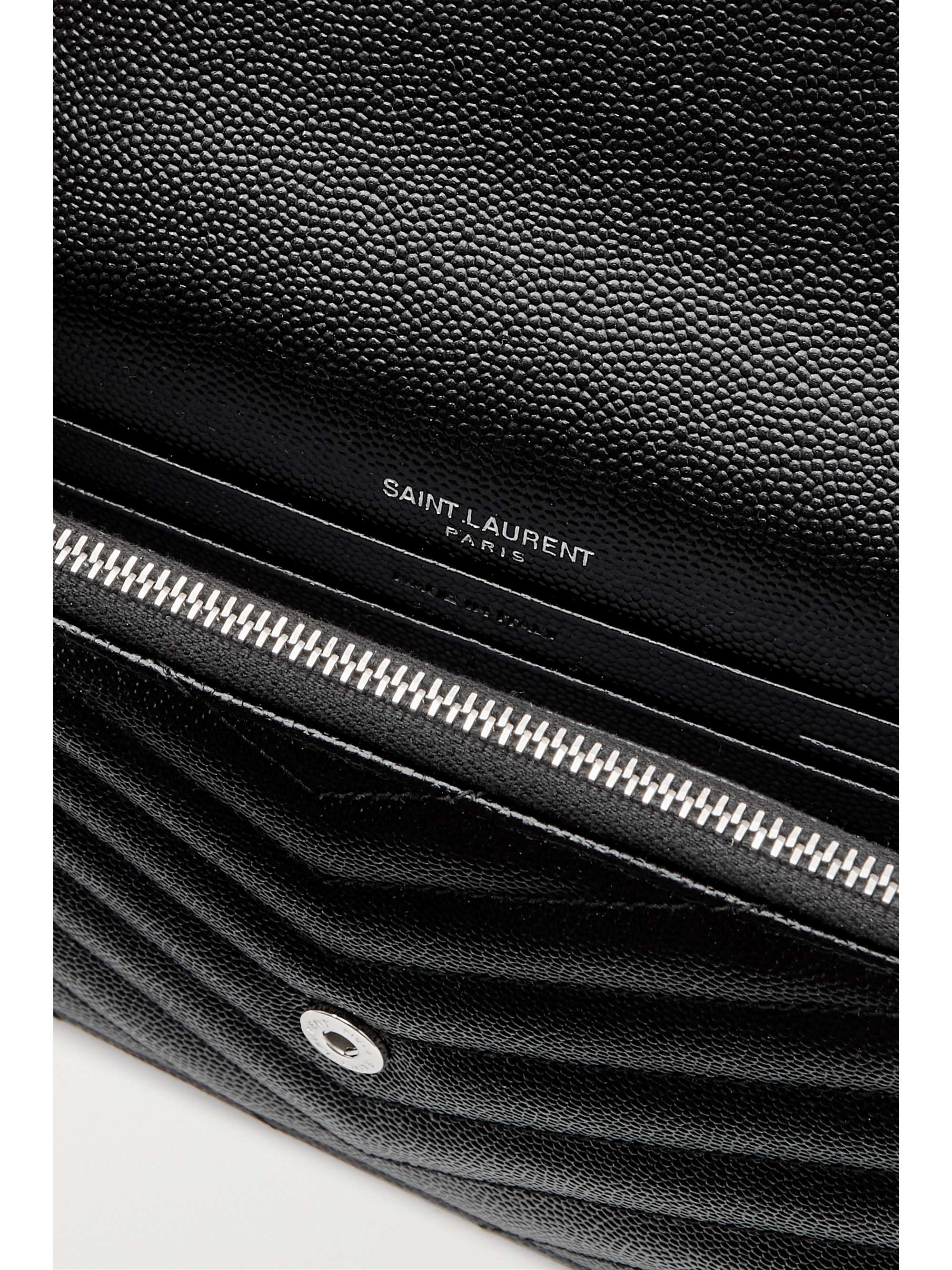 SAINT LAURENT Cassandre matelassé textured-leather shoulder bag