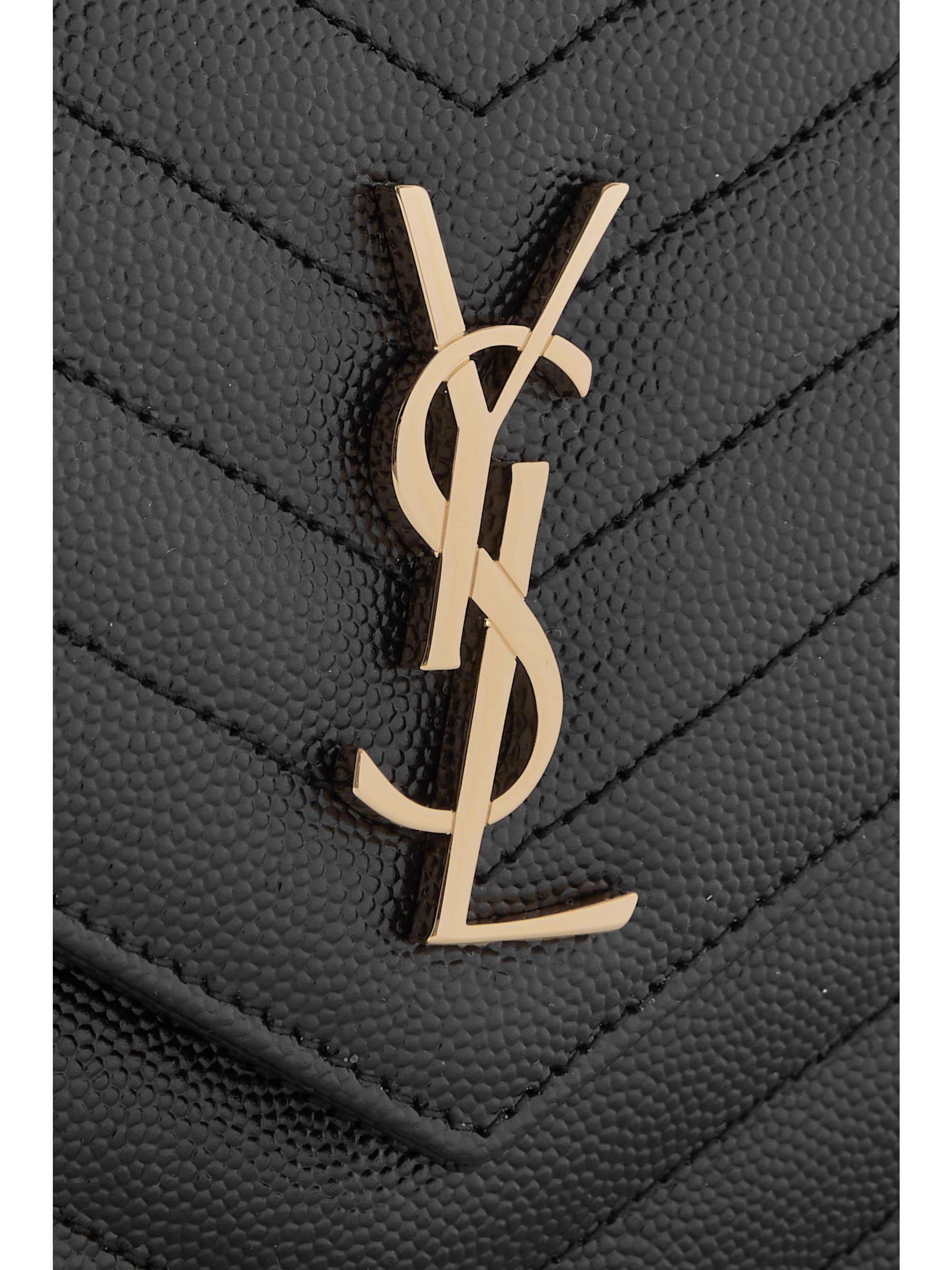 SAINT LAURENT Cassandre matelassé textured-leather shoulder bag