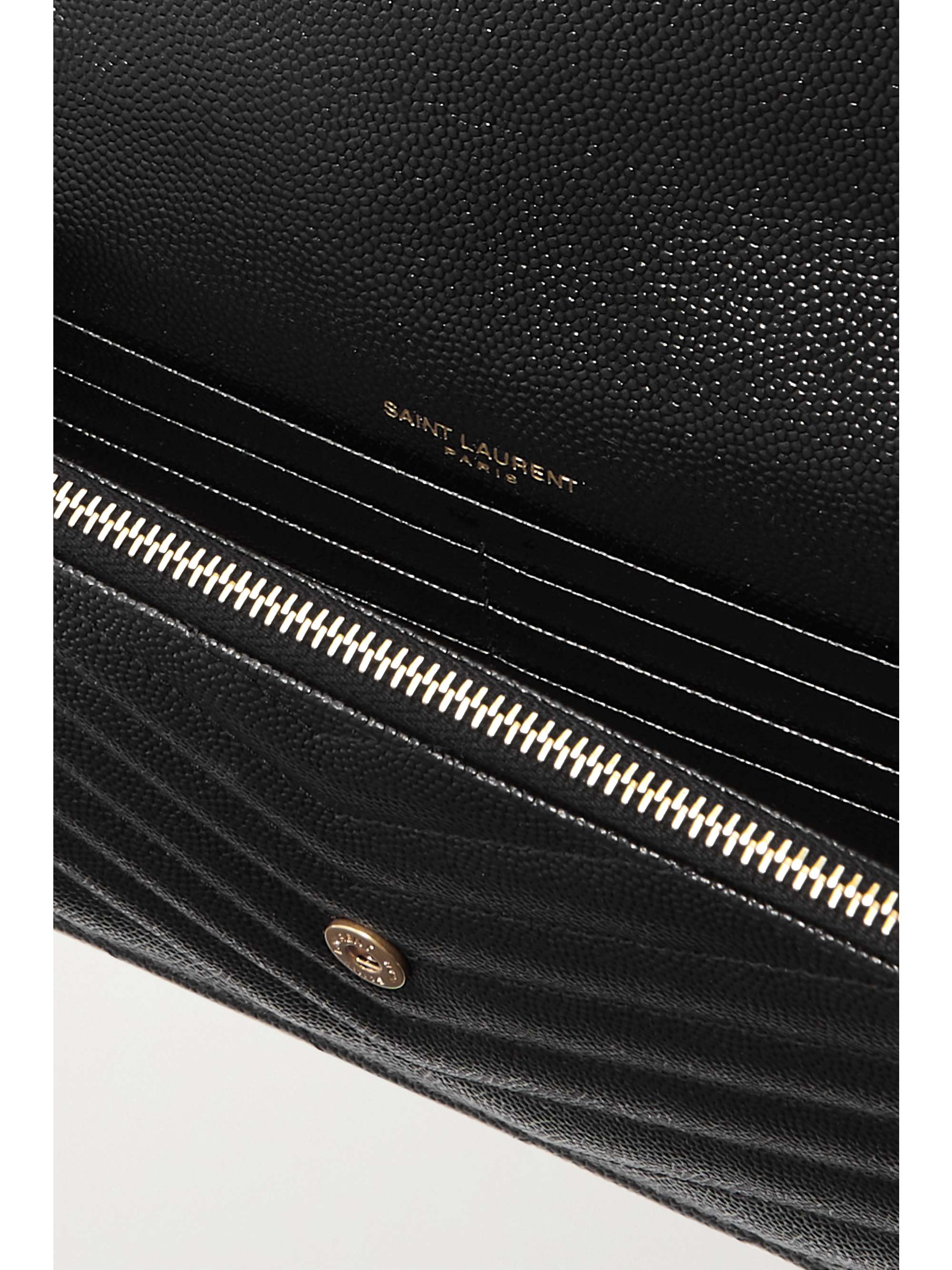 SAINT LAURENT Cassandre matelassé textured-leather shoulder bag