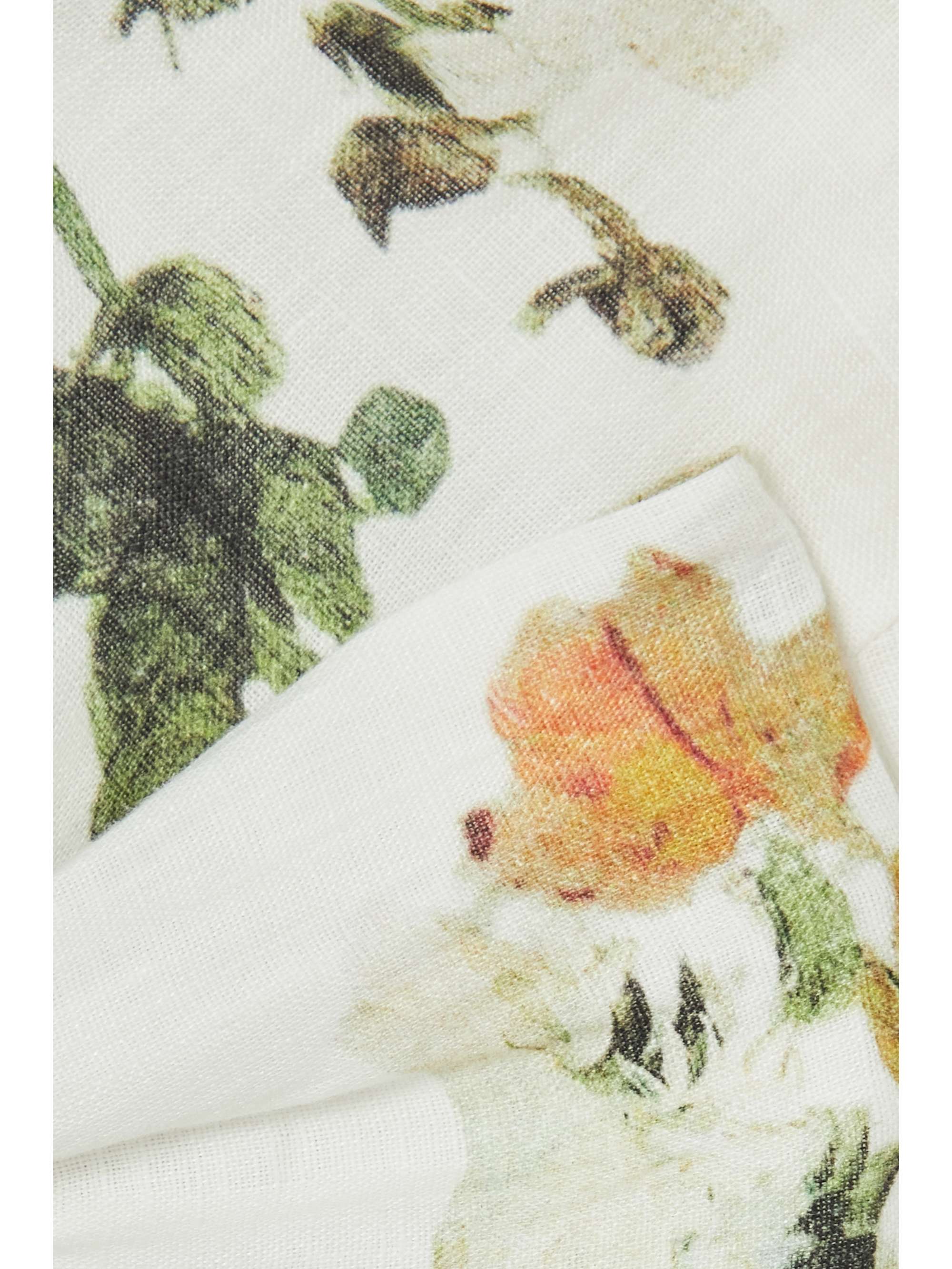 ERDEM Luna cropped linen halterneck top