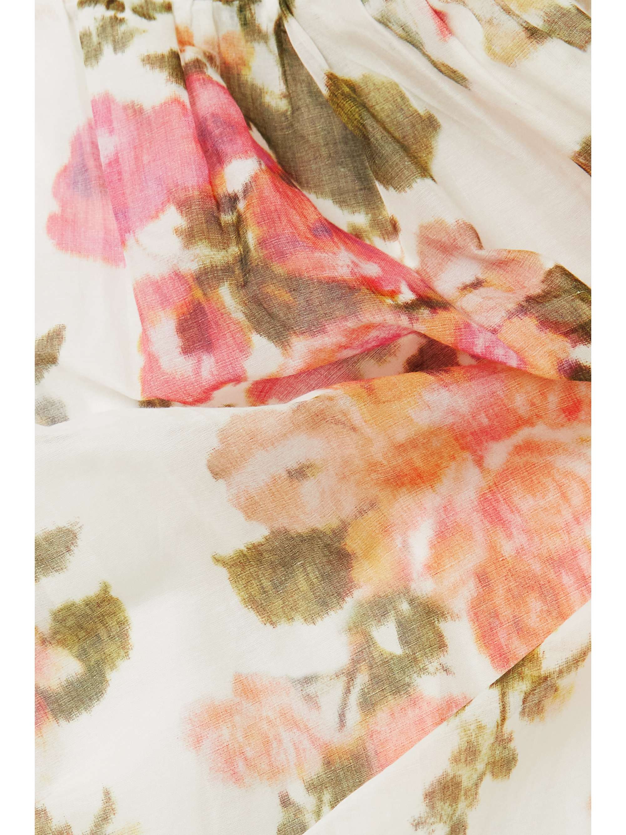 ERDEM Zinnia tie-belt floral-print silk and cotton-blend voile midi dress