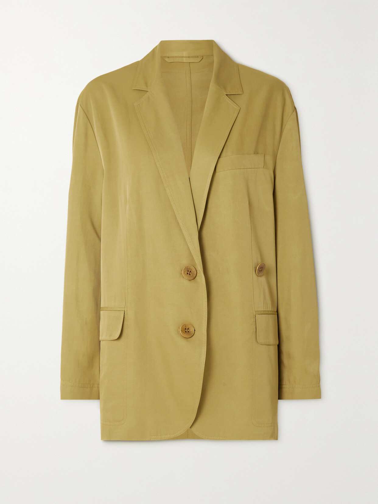 Tibi - Liam Twill Blazer - Neutrals