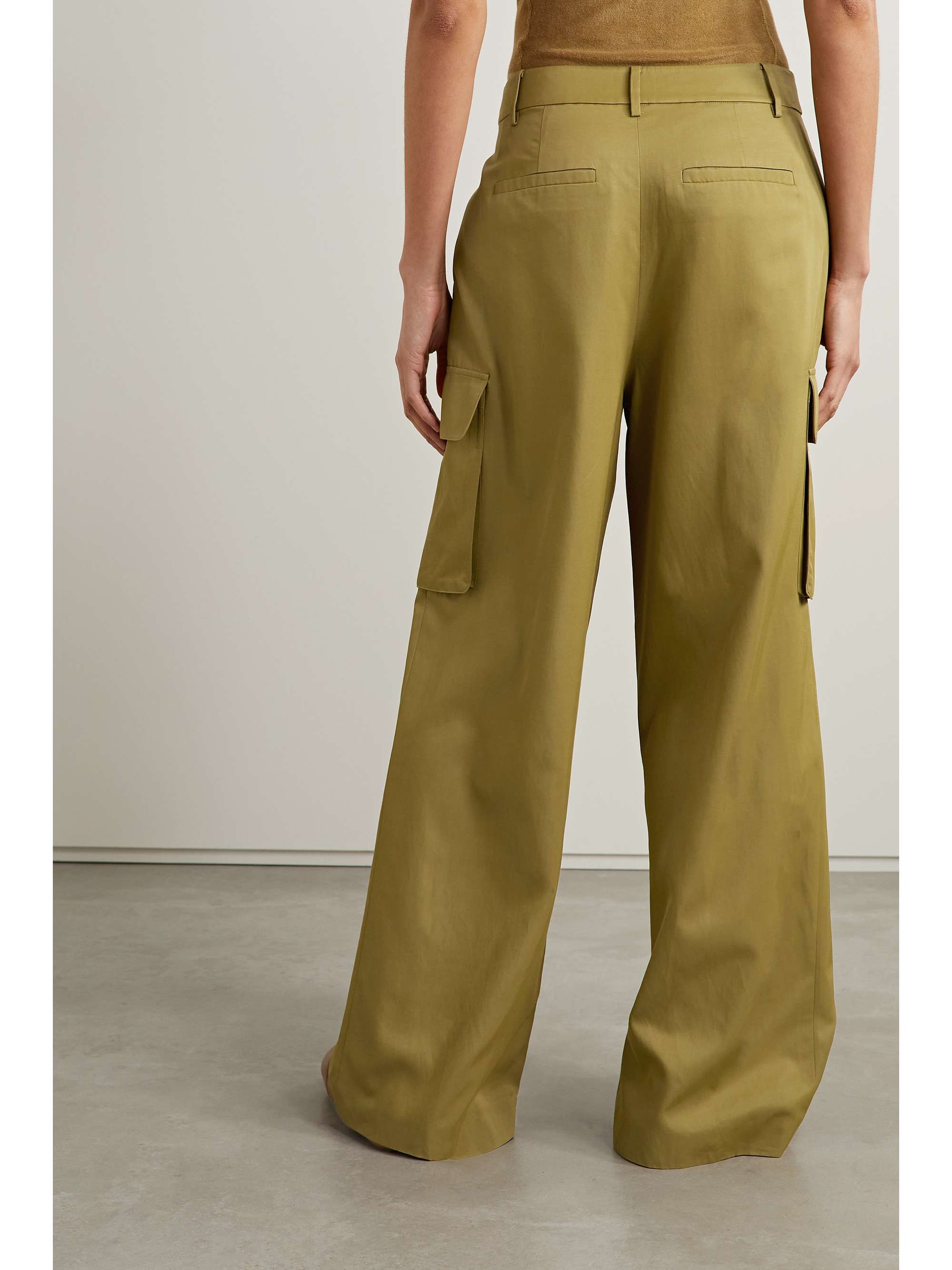 TIBI Stella twill wide-leg pants