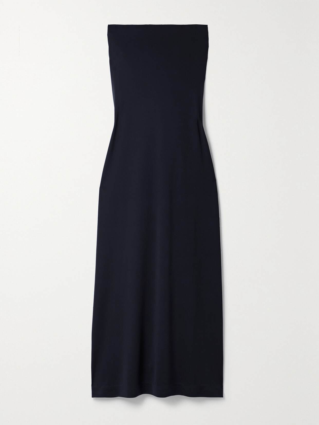 Tibi - Harlow Strapless Glossed-jersey Midi Dress - Blue