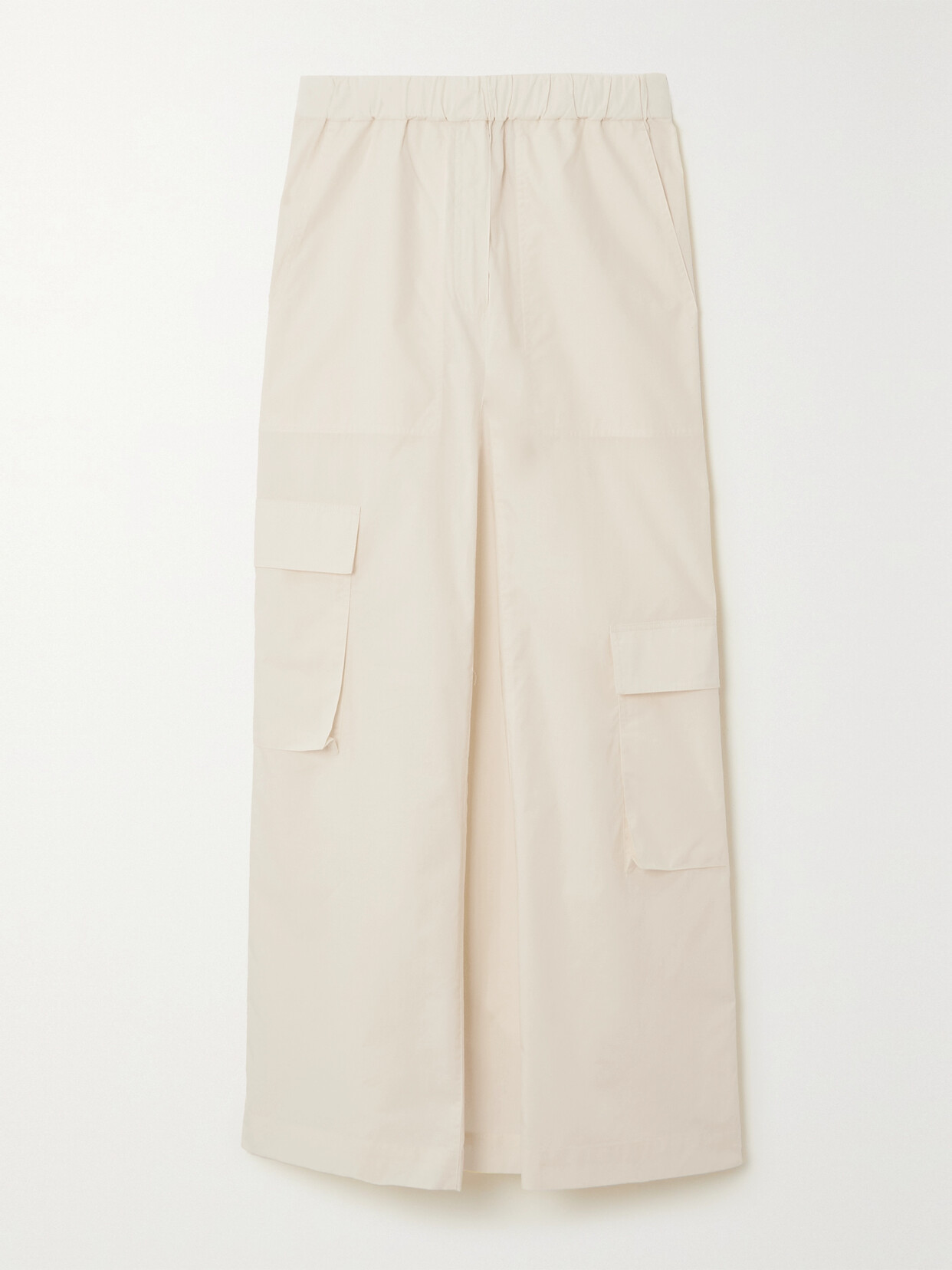 Tibi - Cotton-poplin Midi Skirt - Cream