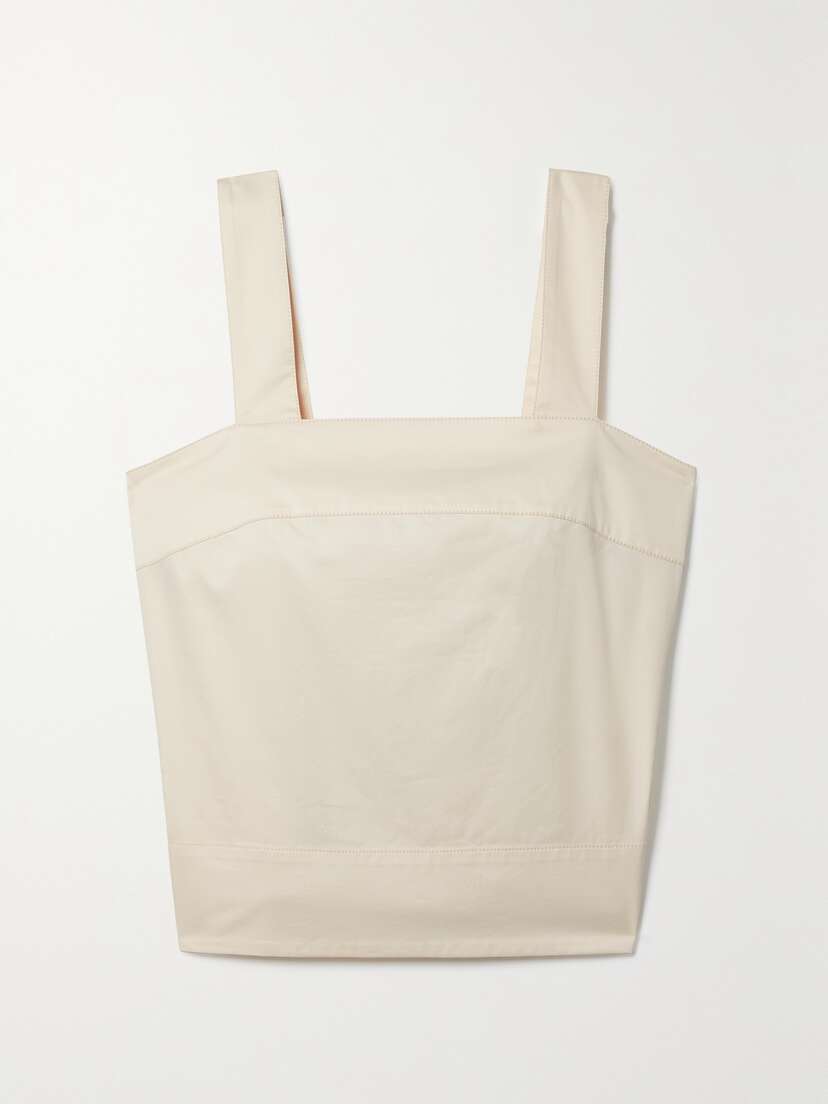 Tibi Organic Cotton-poplin Tank