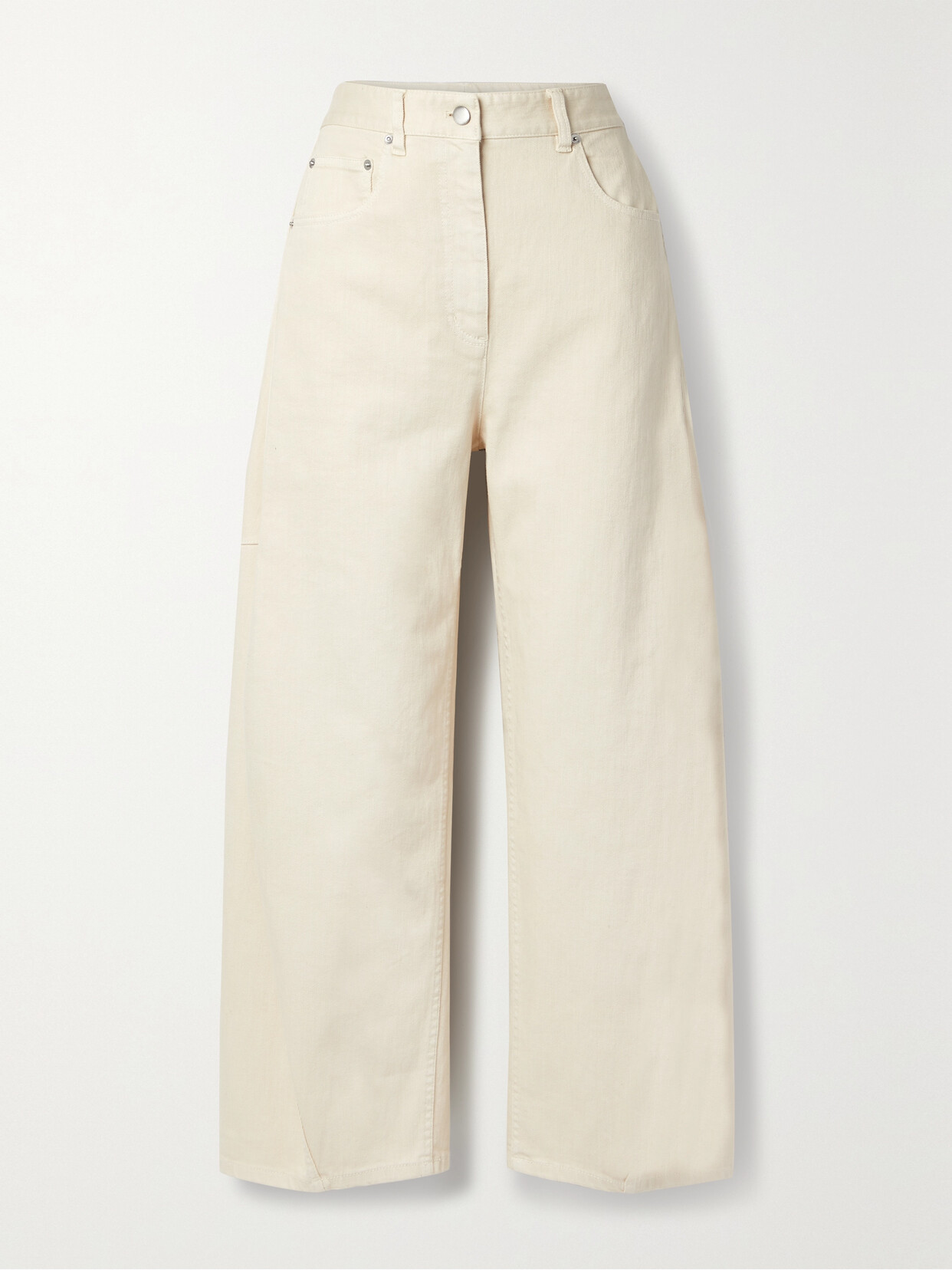 Tibi Sid Paneled High-rise Tapered Jeans