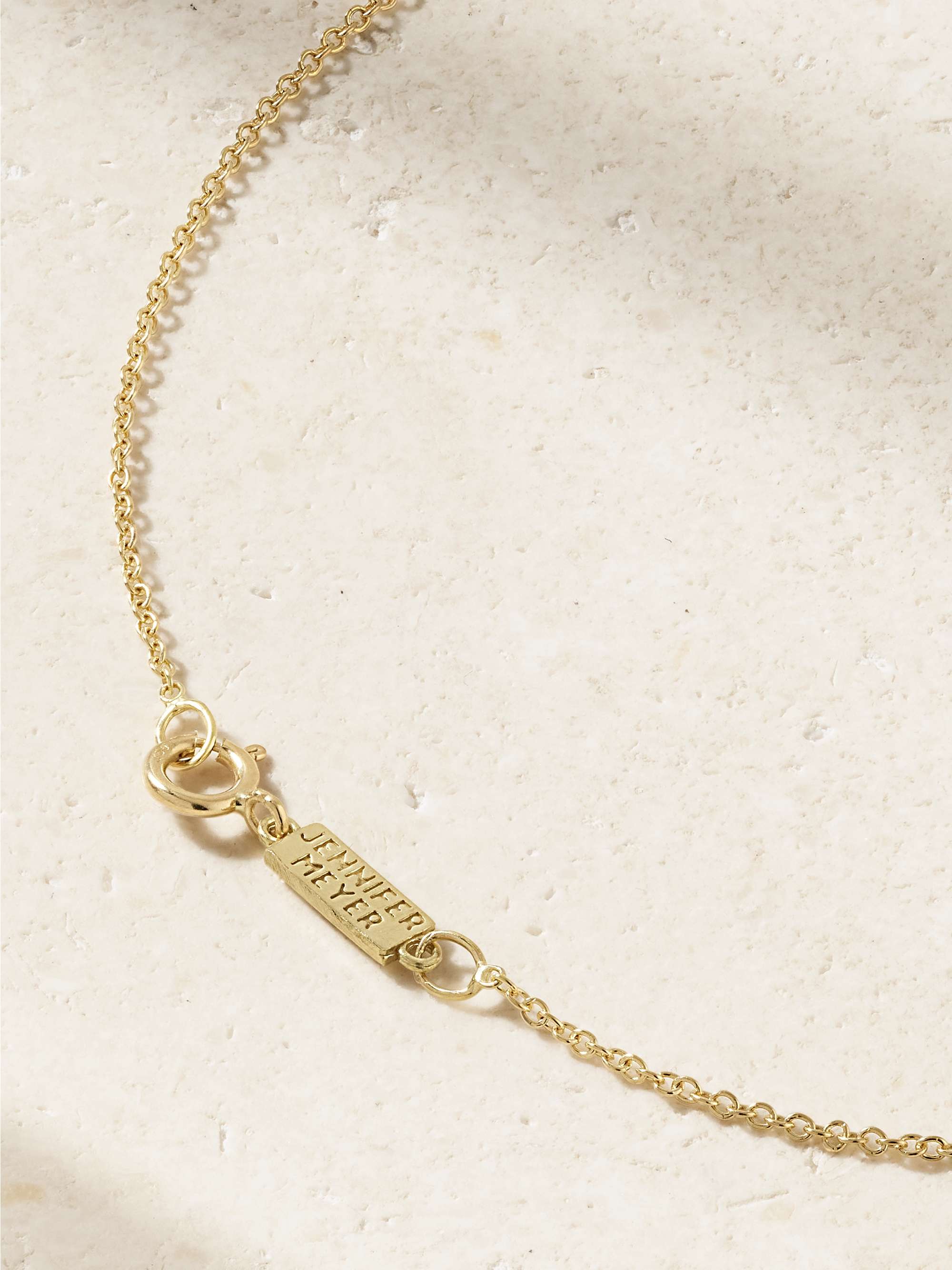 JENNIFER MEYER Good Luck 18-karat gold diamond necklace