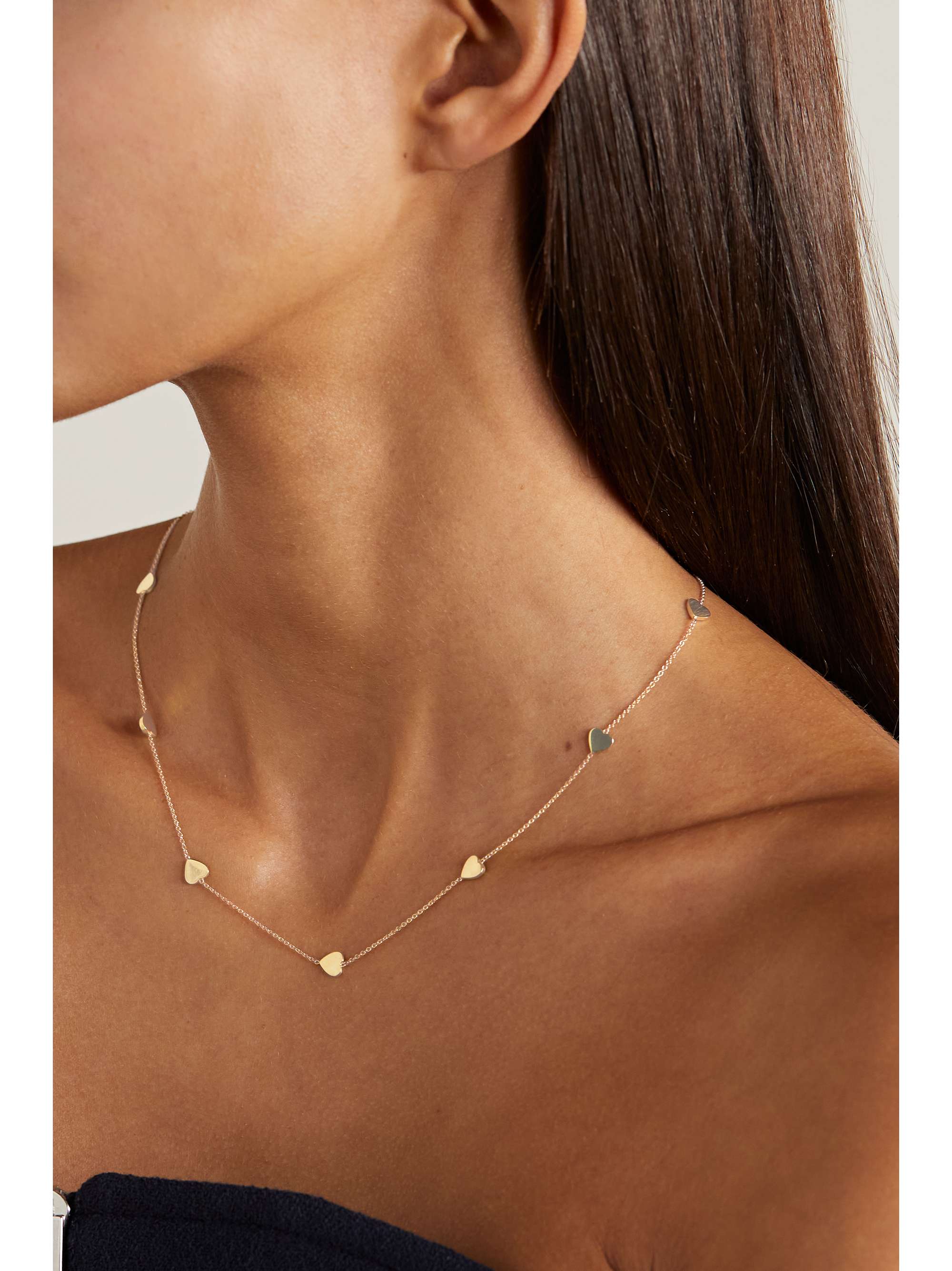 JENNIFER MEYER Heart-By-The-Inch 18-karat gold necklace