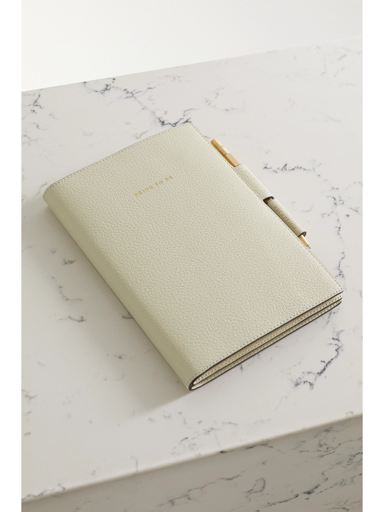 Anya Hindmarch - Wedding Embossed Textured-leather Journal - Off-white