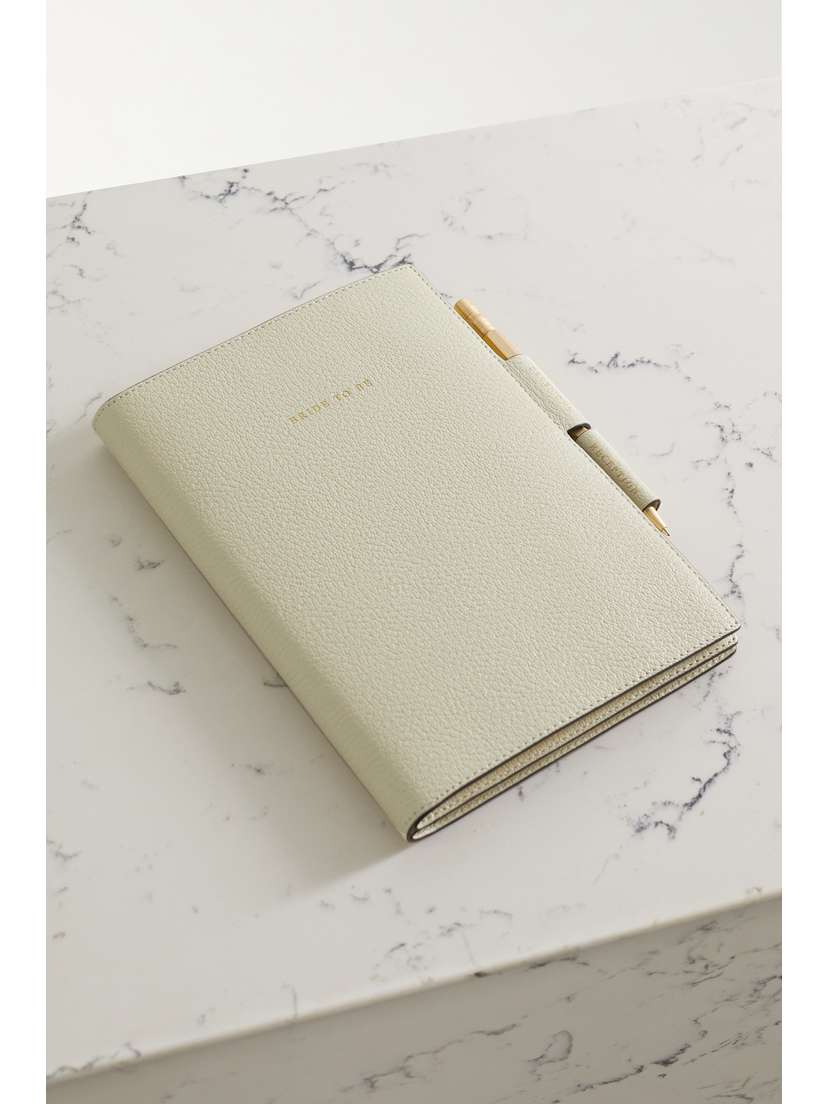 Anya Hindmarch Wedding Embossed Textured-leather Journal