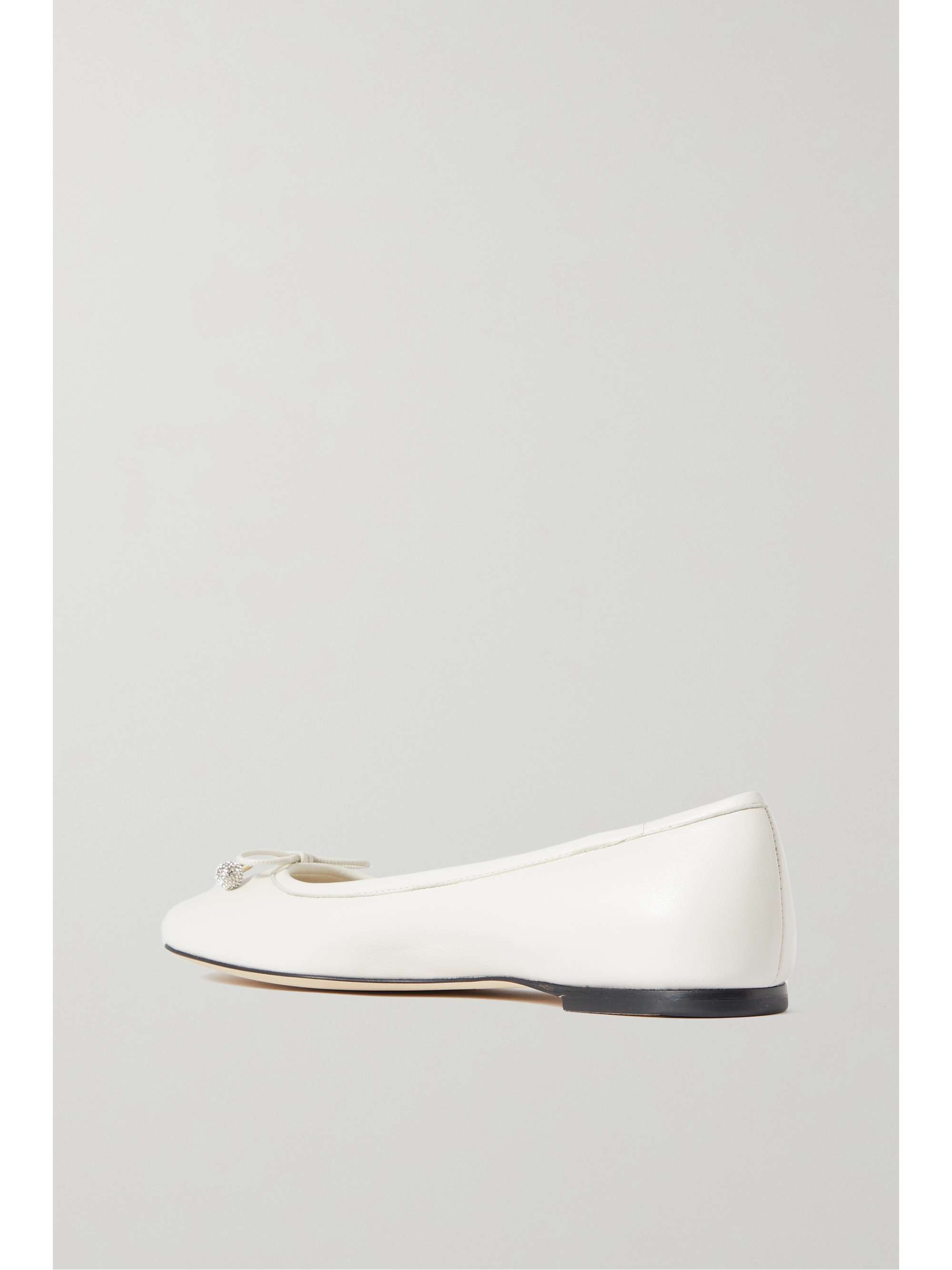 JIMMY CHOO Elme embellished leather ballet flats