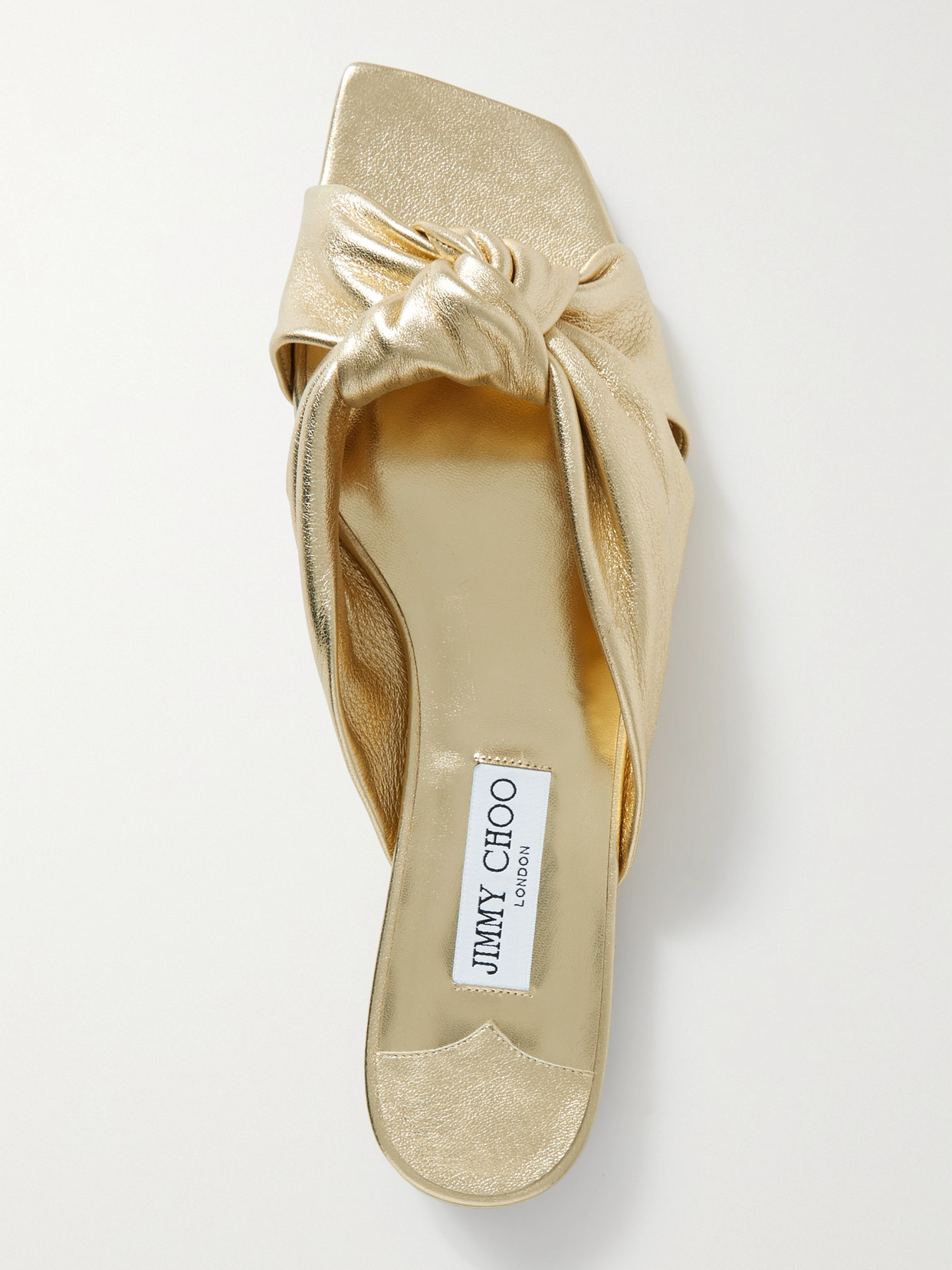 Jimmy Choo Avenue Metallic-finish Leather Sandals In Gold