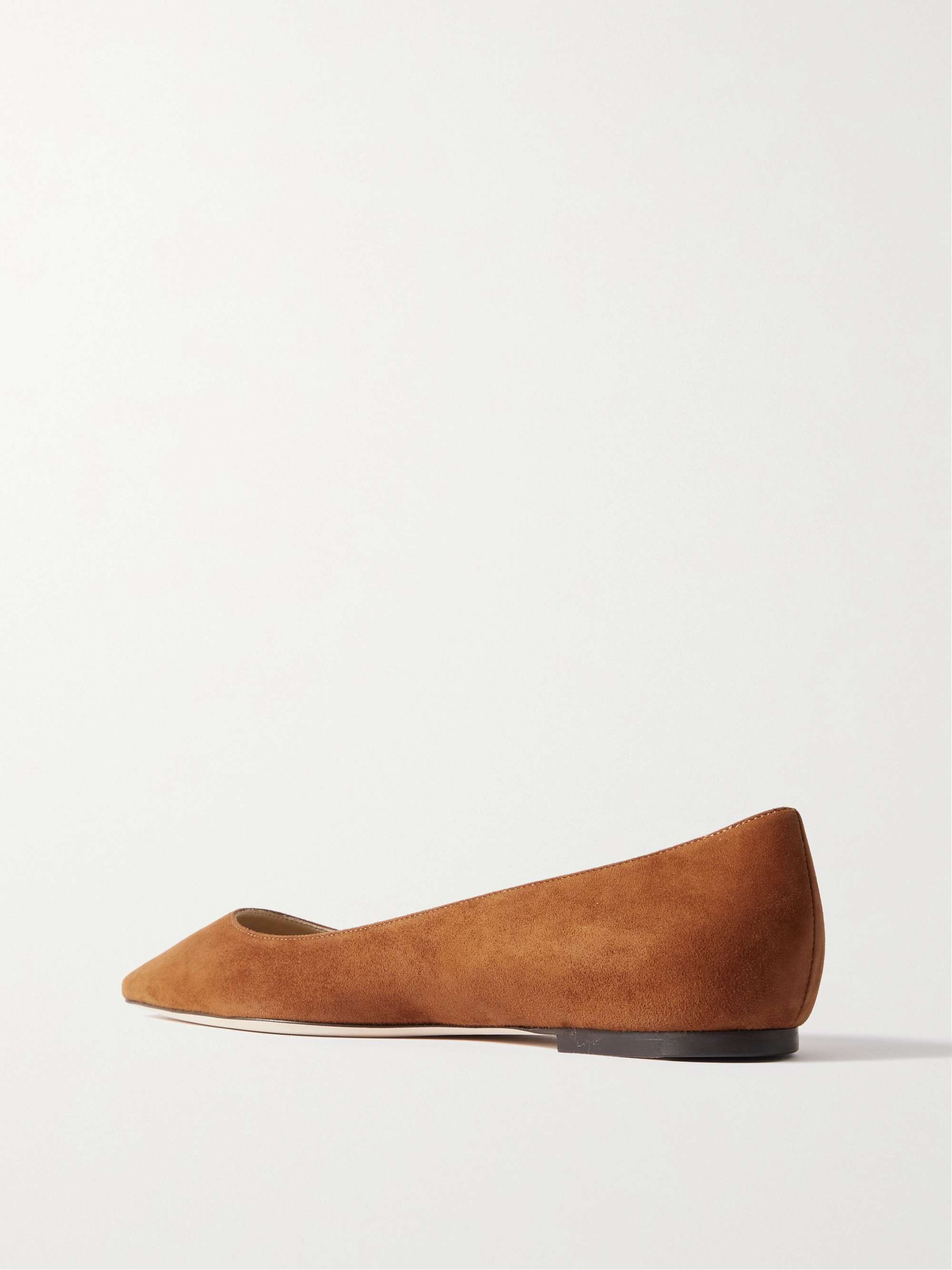 JIMMY CHOO Romy suede point-toe flats | NET-A-PORTER