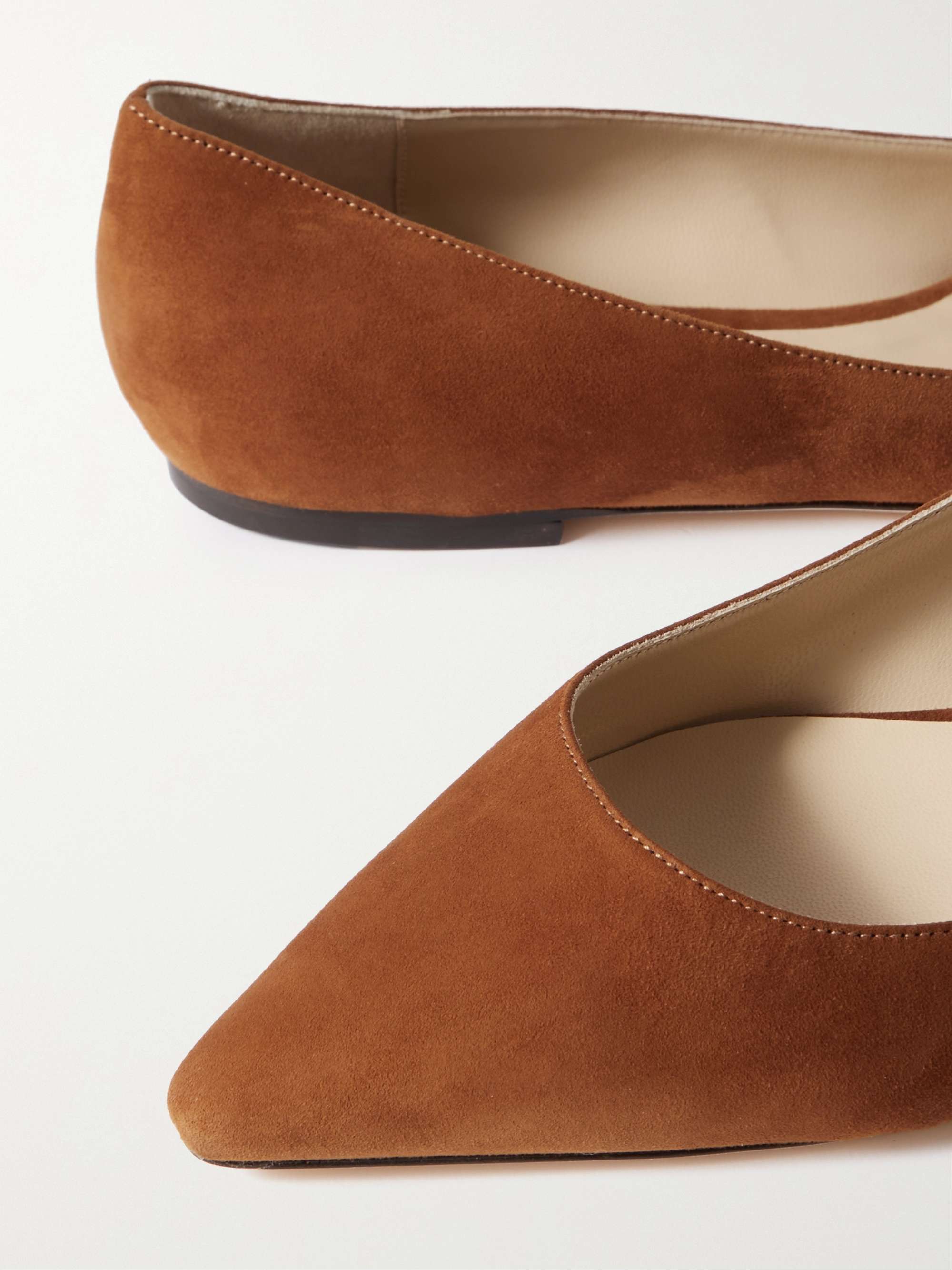 JIMMY CHOO Romy suede point-toe flats