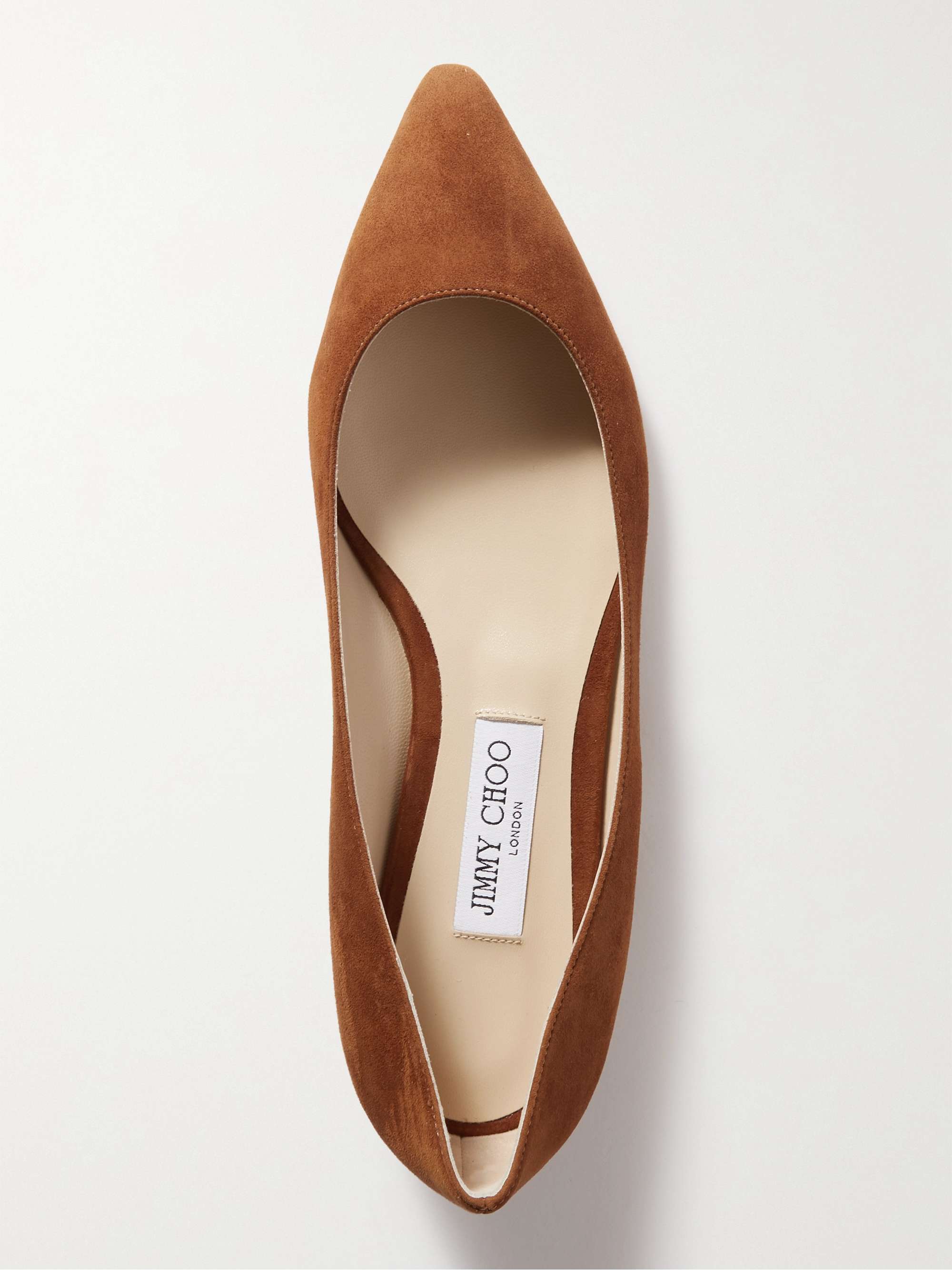 JIMMY CHOO Romy suede point-toe flats