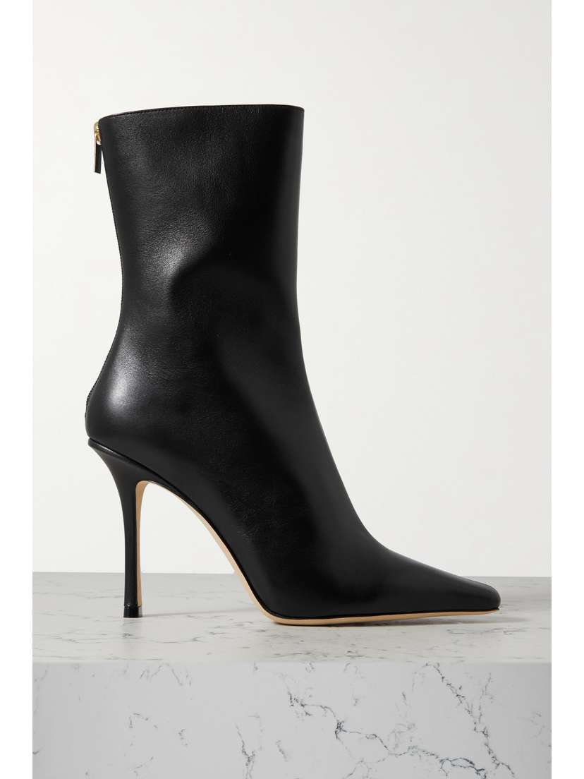 Jimmy Choo Agathe 100 Leather Ankle Boots