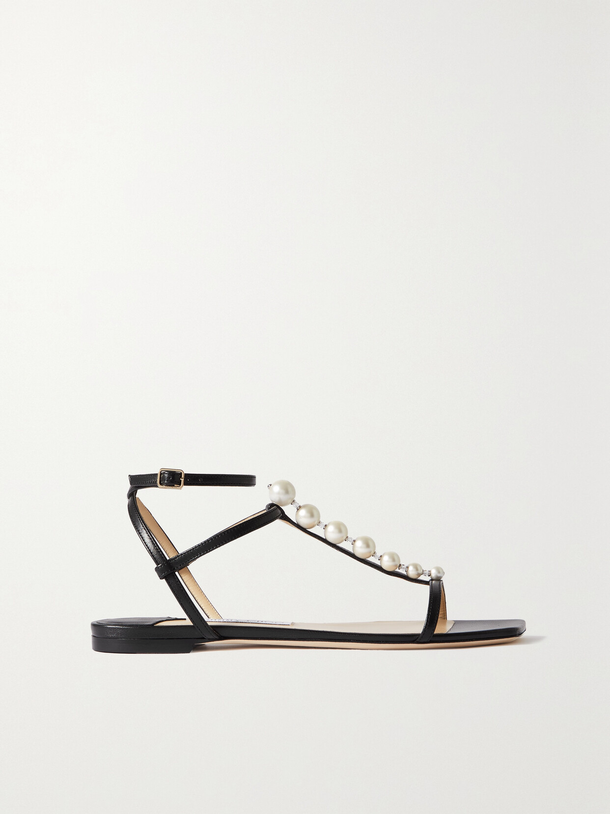 Jimmy Choo Amari Embellished Leather Sandals - Black