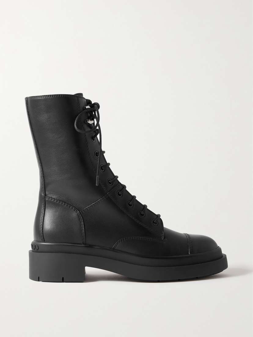 Jimmy Choo Nari Embellished Leather Combat Boots