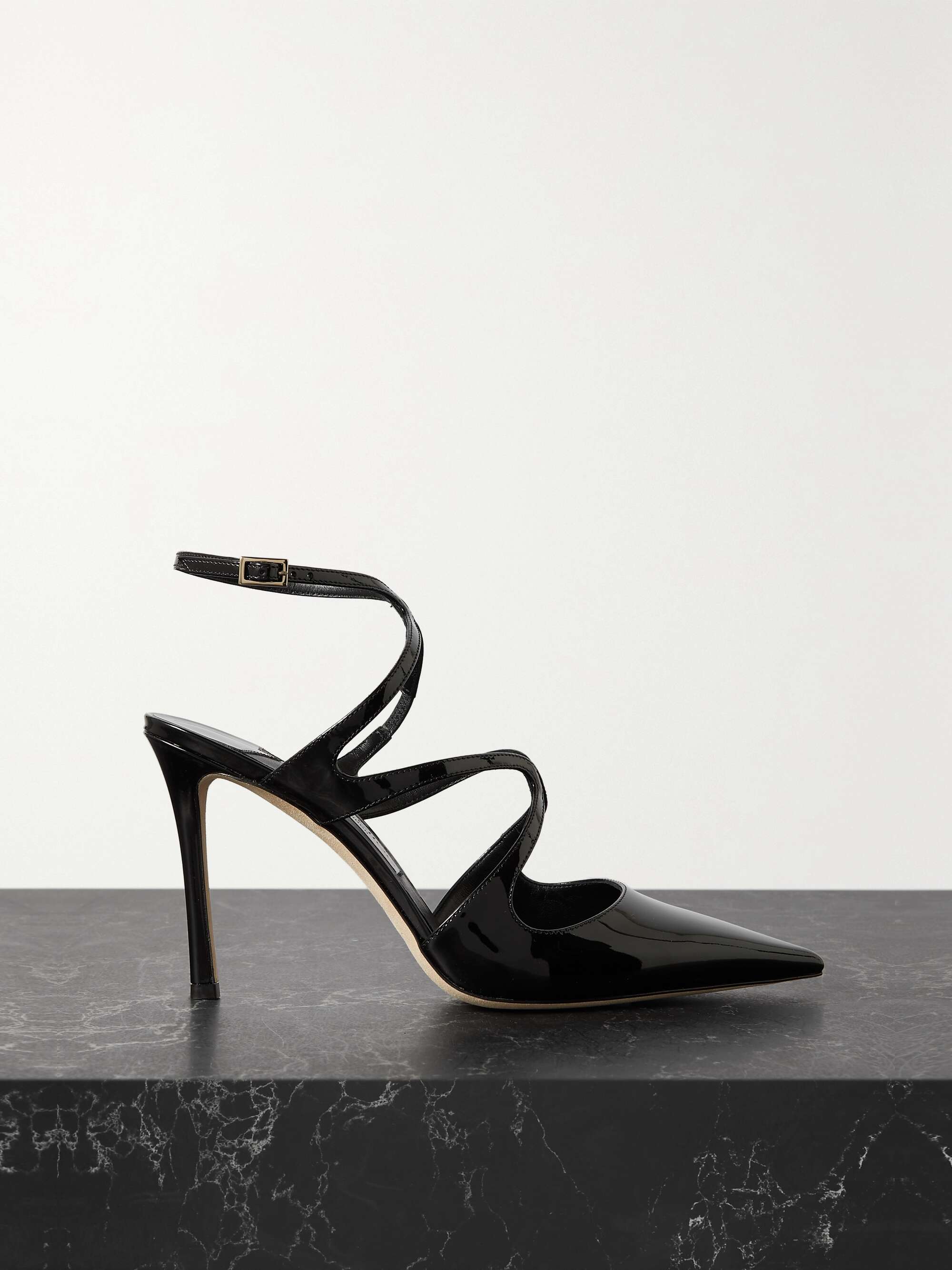 JIMMY CHOO Azia 95 patent-leather pumps | NET-A-PORTER