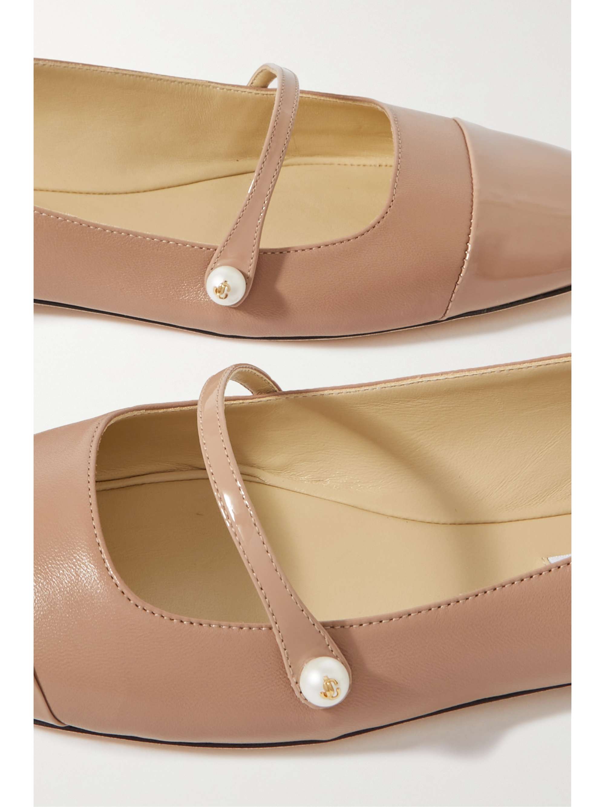 JIMMY CHOO Elisa patent leather Mary Jane ballet pumps