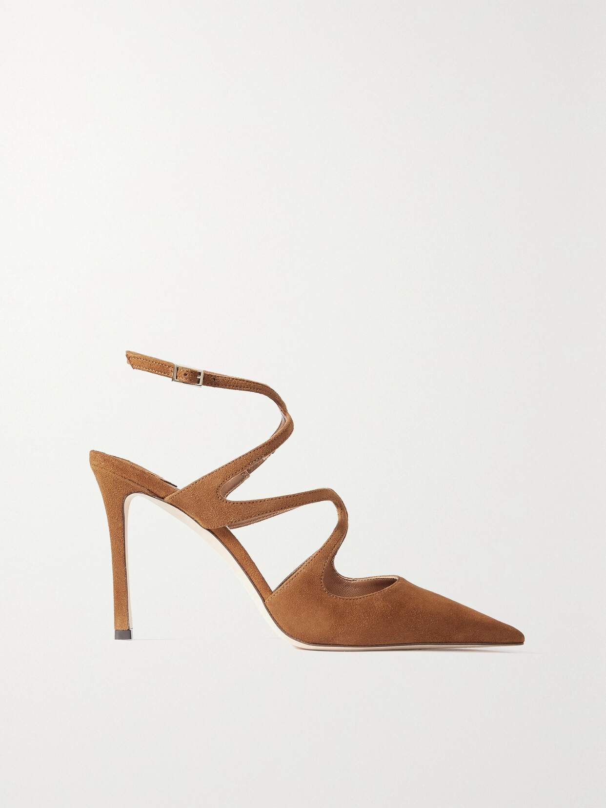 Jimmy Choo Azia 95 Suede Sandals - Brown