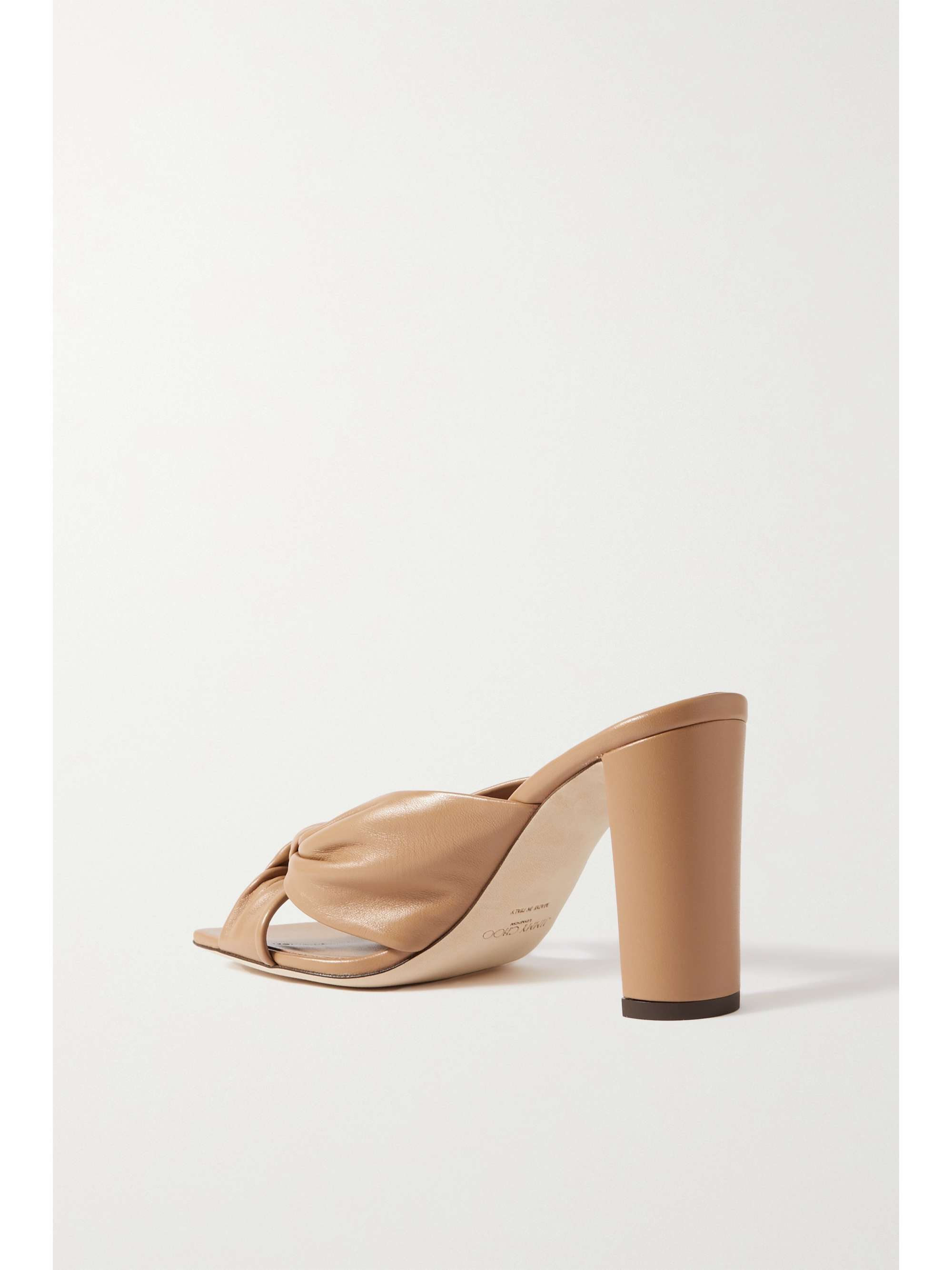 JIMMY CHOO Avenue 85 knotted leather mules