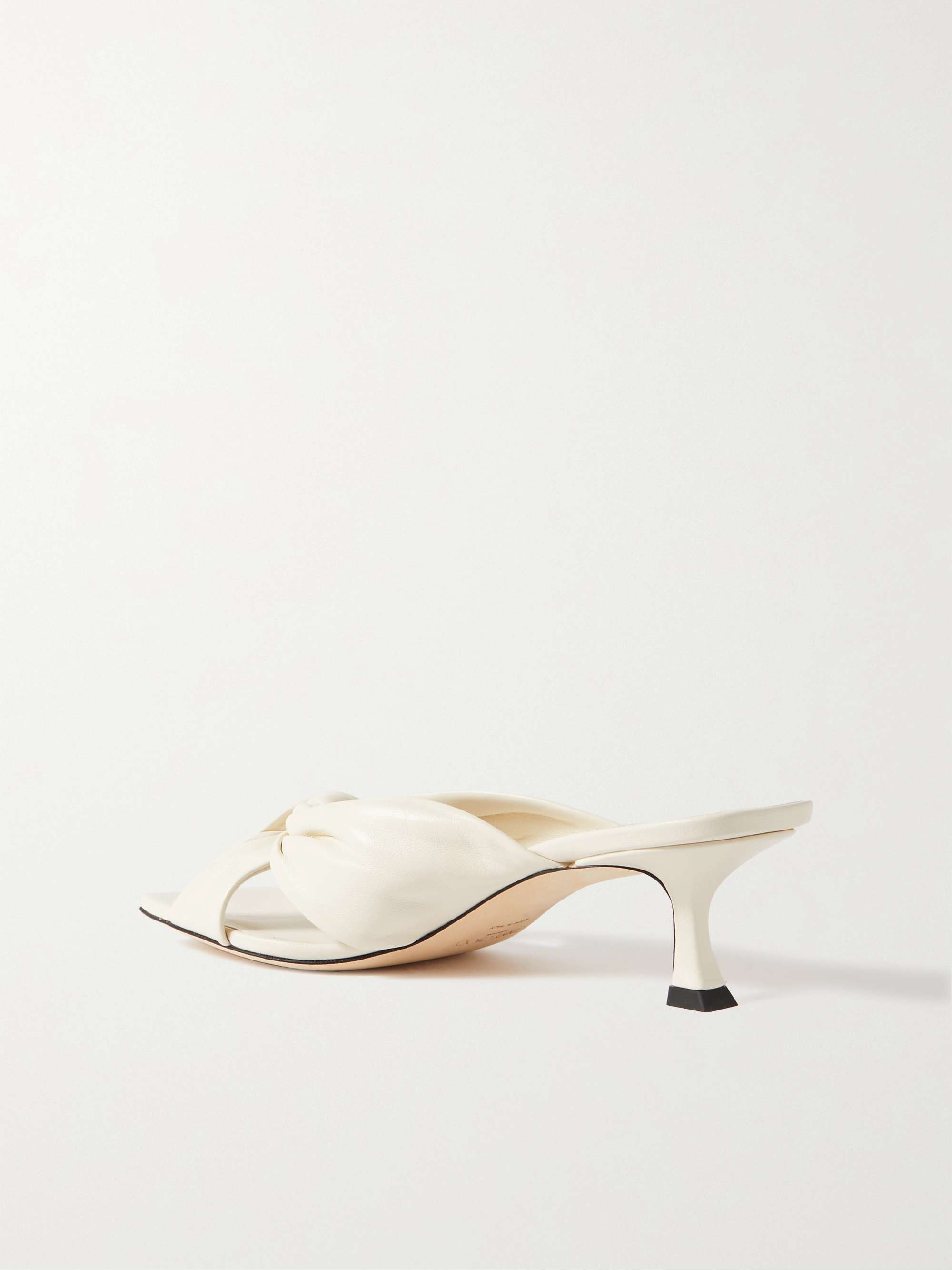 JIMMY CHOO Avenue 50 knotted leather mules