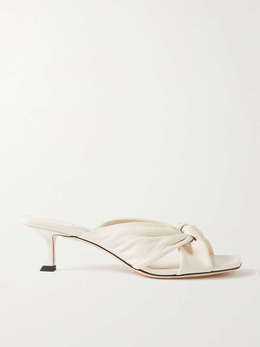 Jimmy Choo Avenue 50 Knotted Leather Mules
