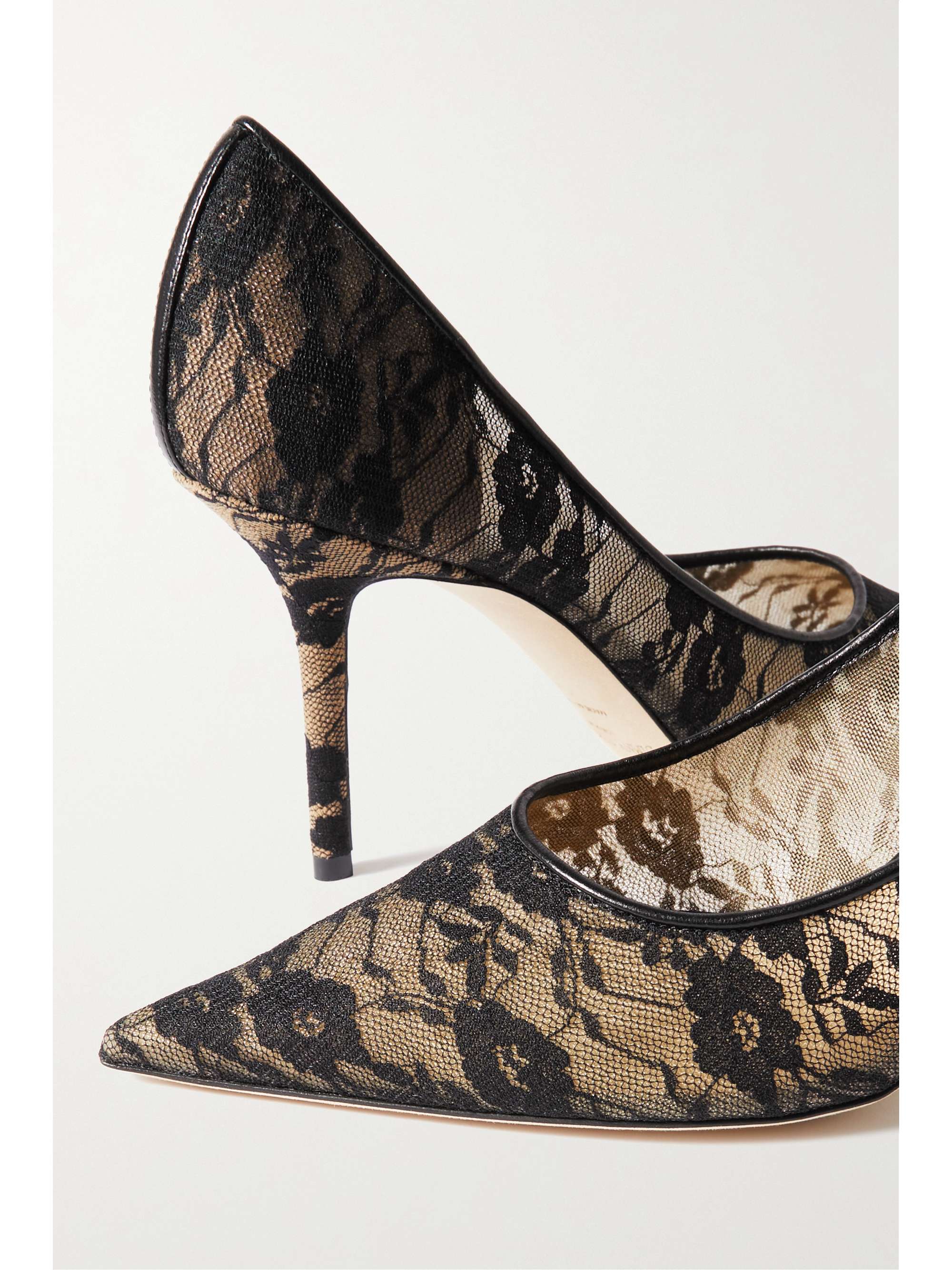 JIMMY CHOO Love 85 logo-embellished suede pumps