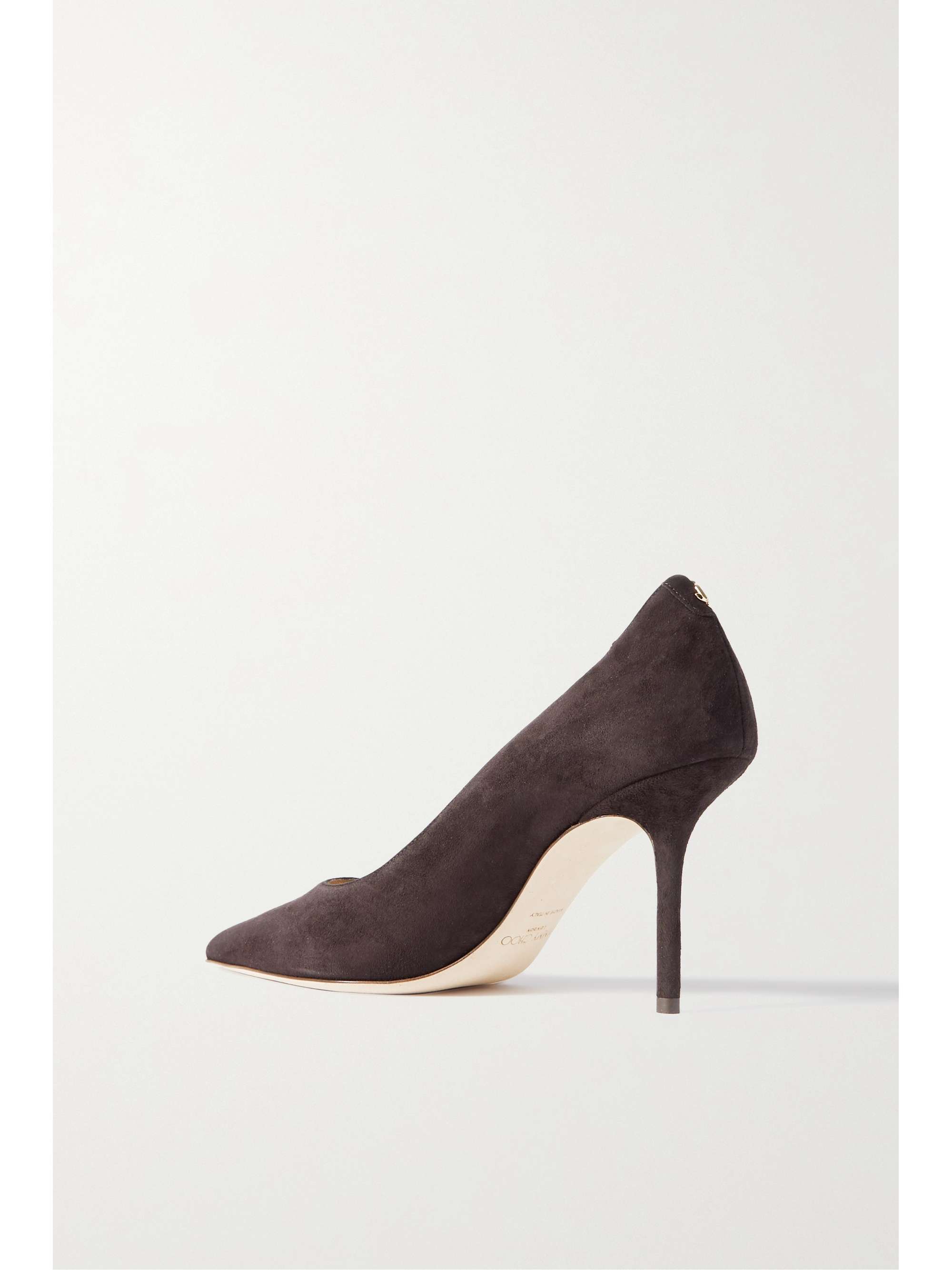 JIMMY CHOO Love 85 logo-embellished suede pumps