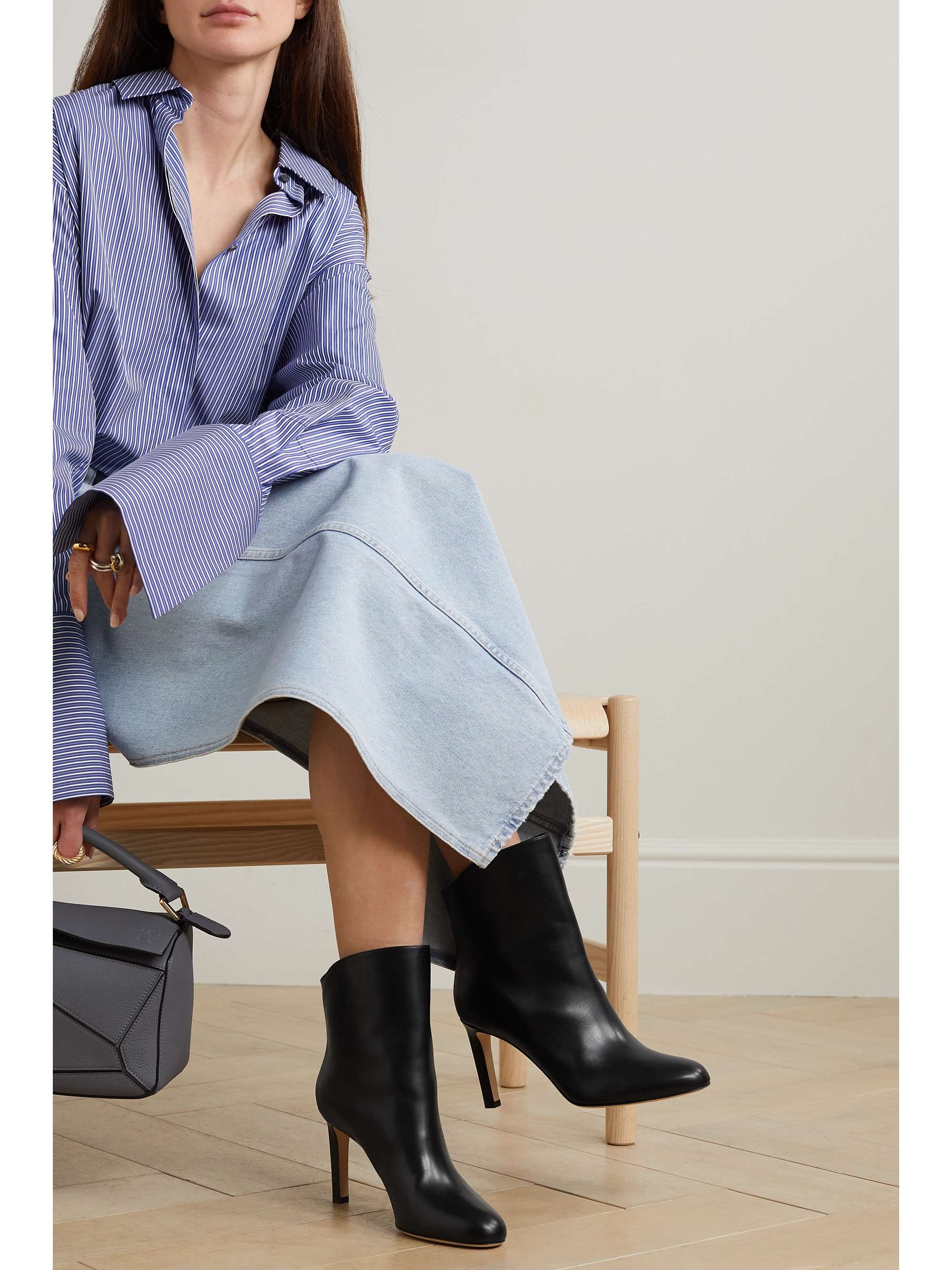 JIMMY CHOO Karter 85 leather ankle boots