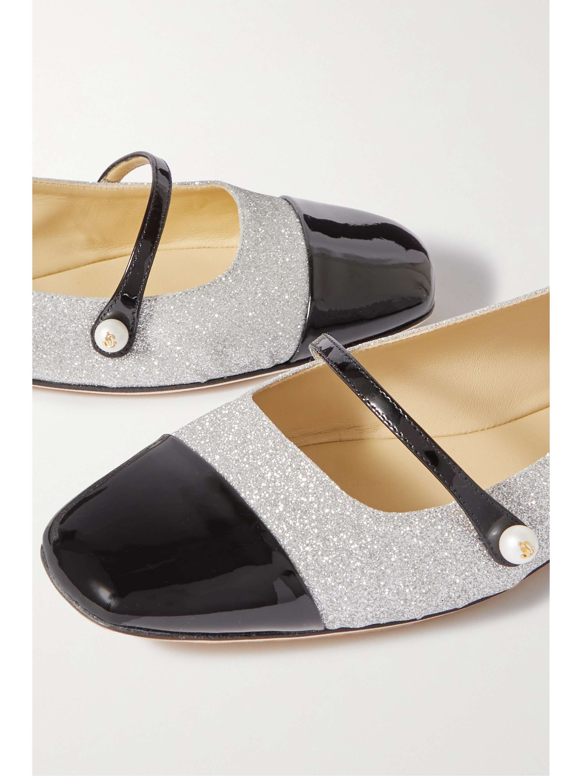 JIMMY CHOO Elisa patent leather Mary Jane ballet pumps