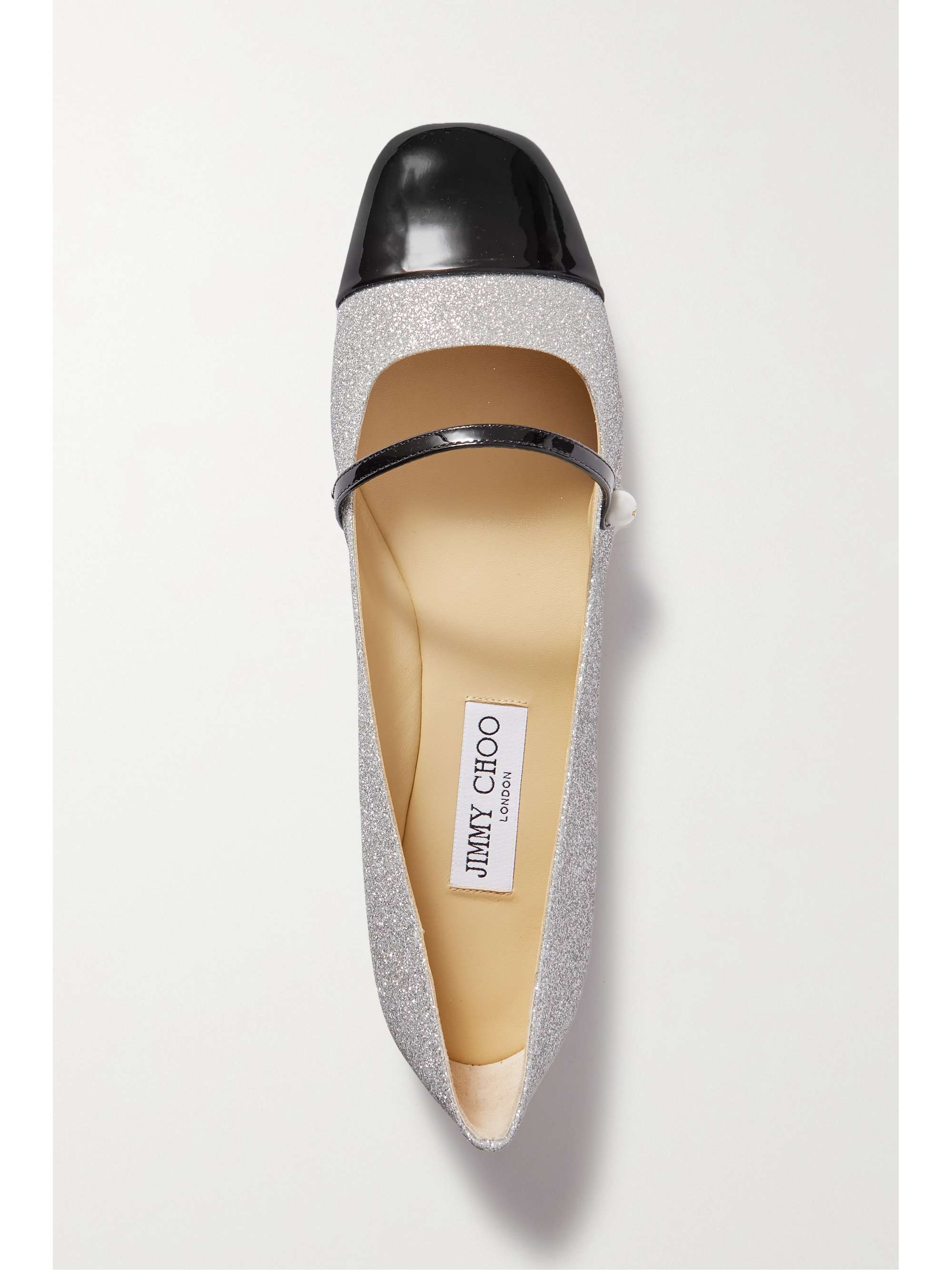 JIMMY CHOO Elisa patent leather Mary Jane ballet pumps