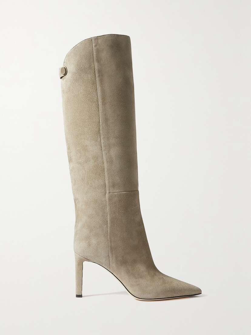 Jimmy Choo Alizze 85 Suede Knee Boots