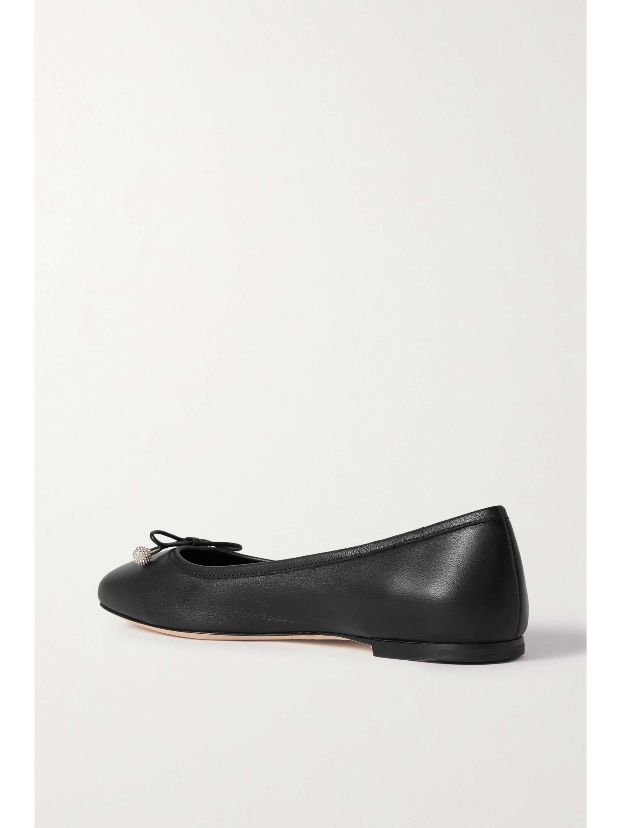 JIMMY CHOO Elme embellished leather ballet flats