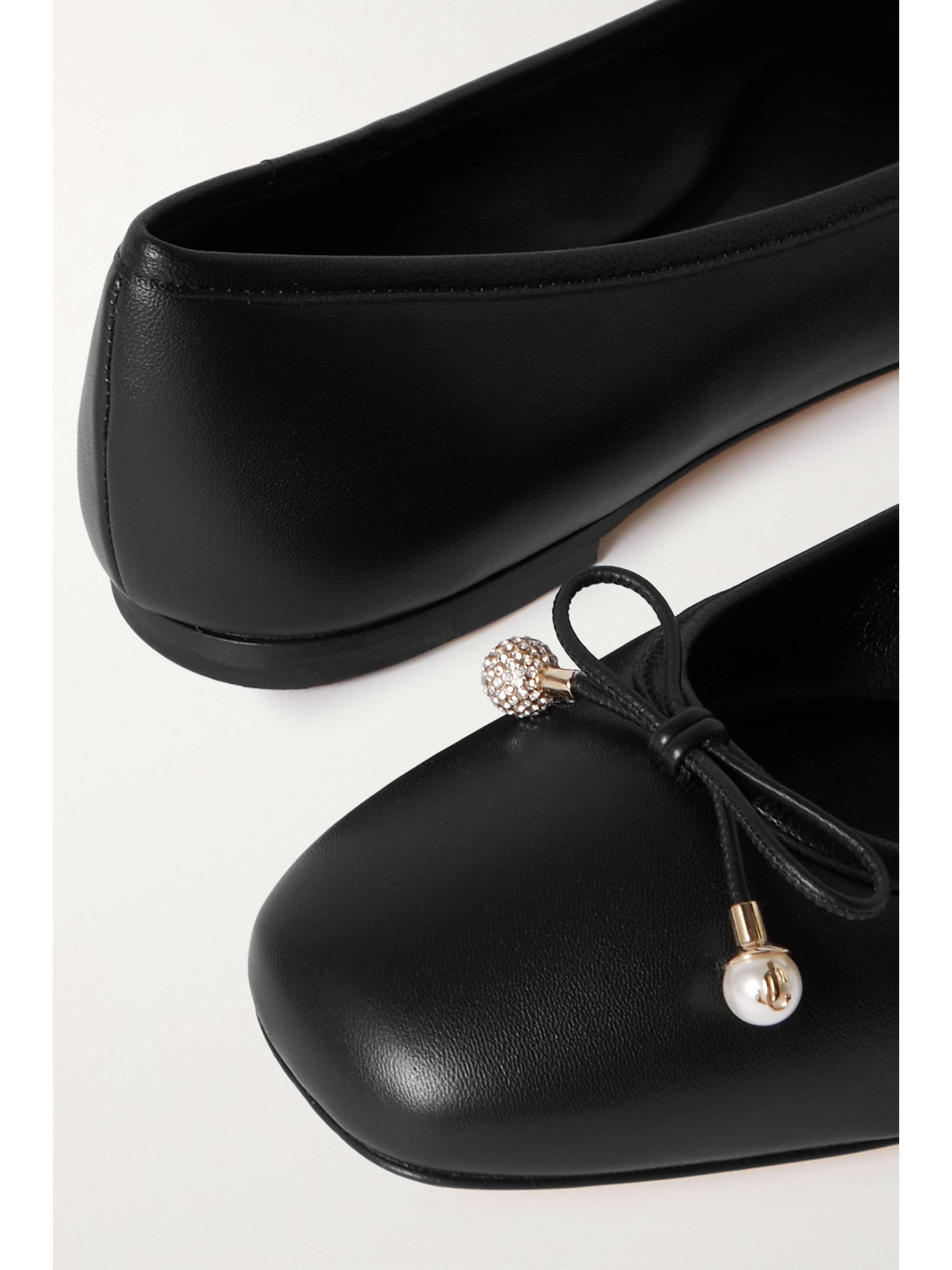 JIMMY CHOO Elme embellished leather ballet flats