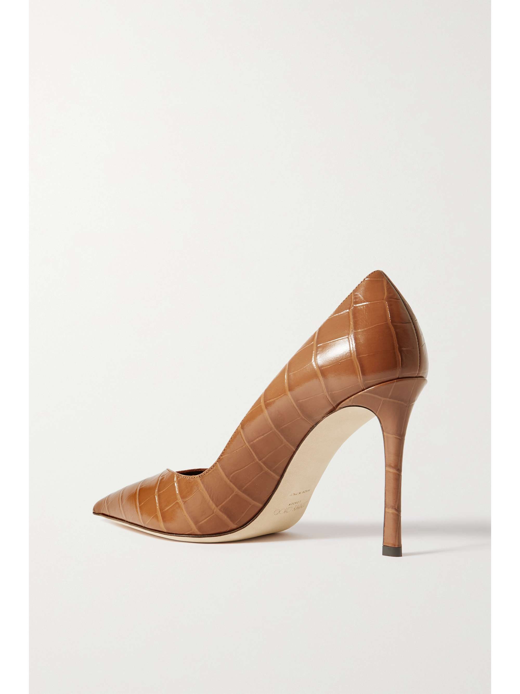 JIMMY CHOO Cass 95 croc-effect leather pumps