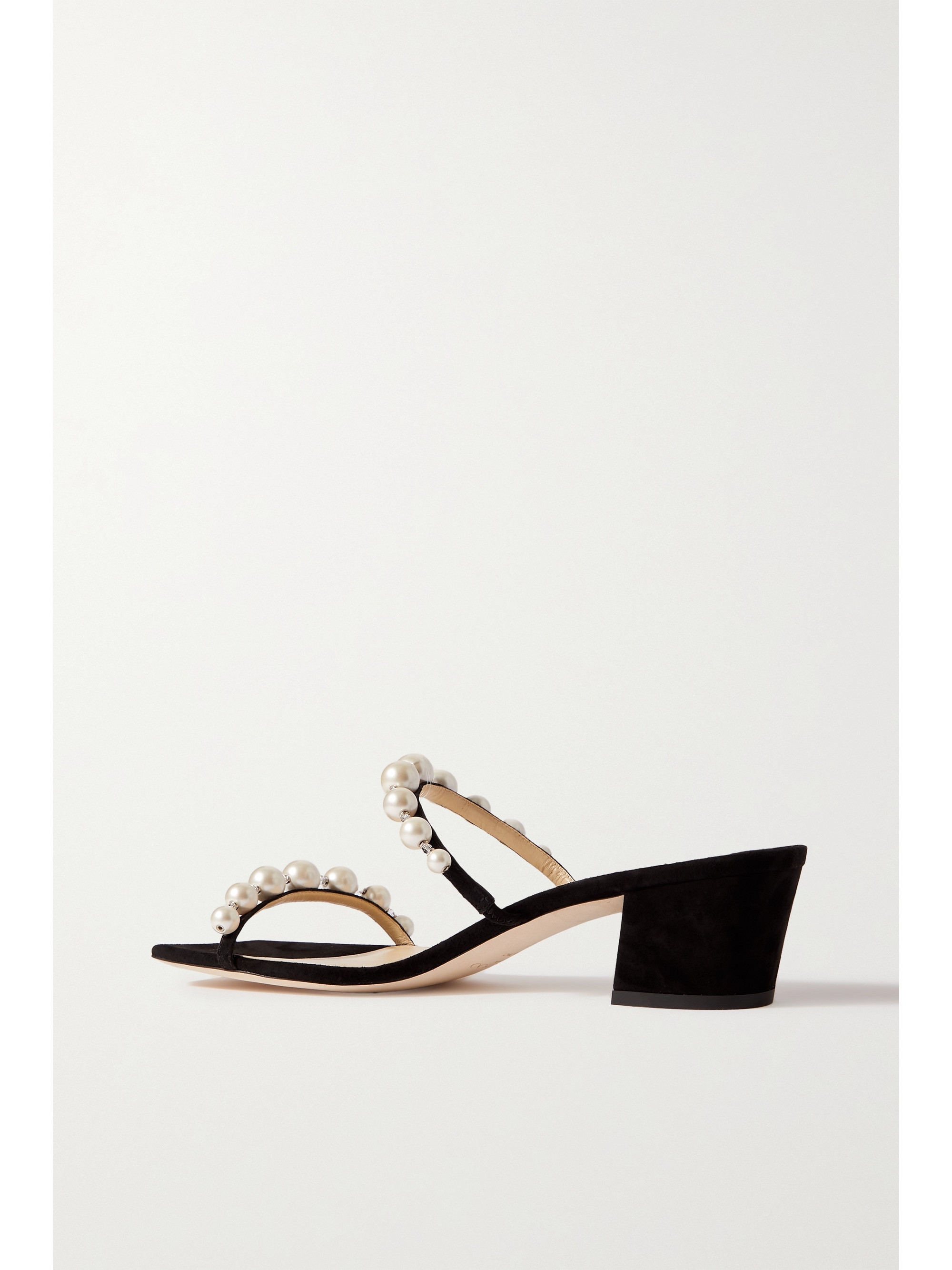 JIMMY CHOO Amara 45 embellished suede sandals thumbnail