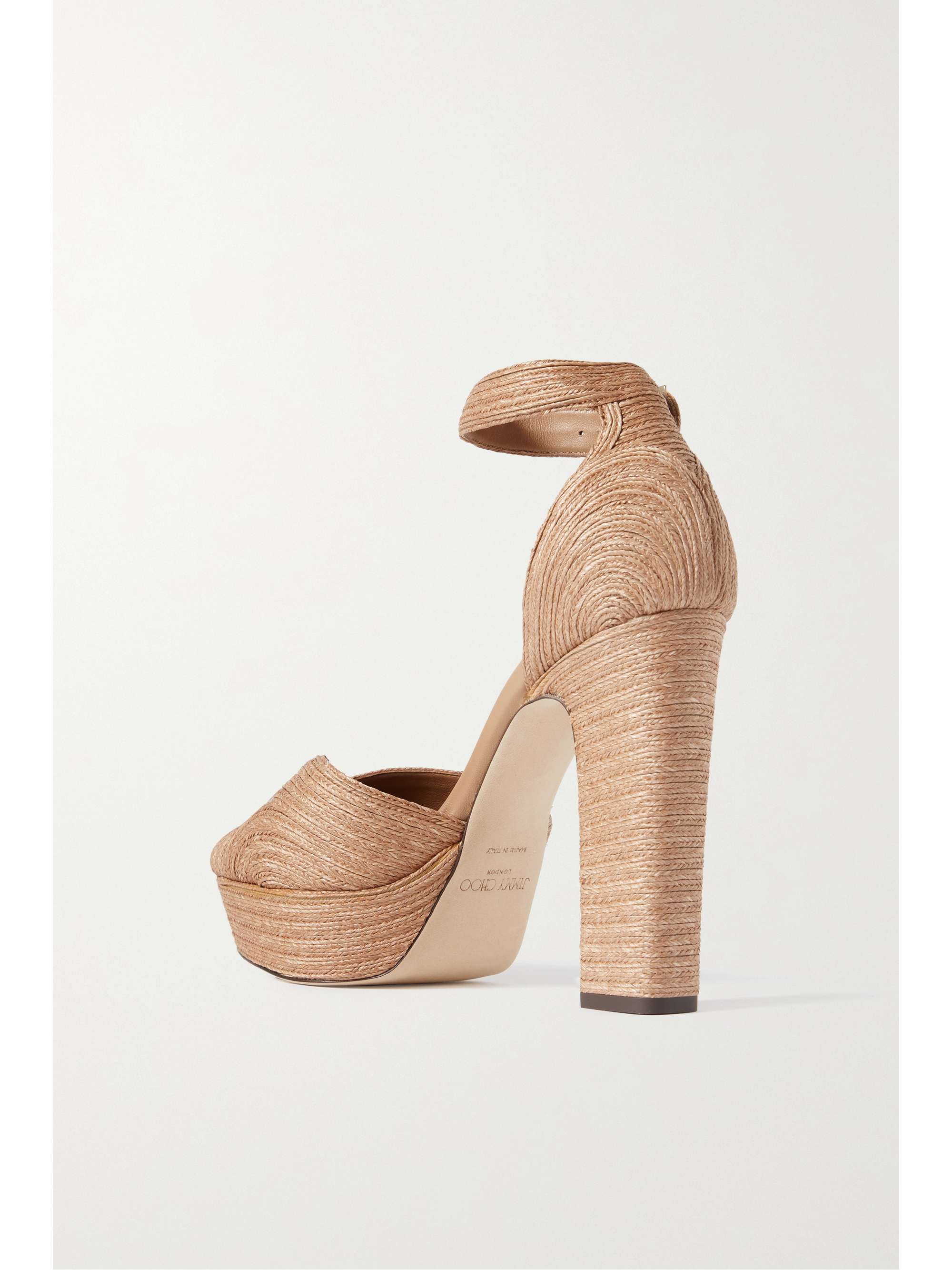 JIMMY CHOO Delilah 120 raffia platform sandals