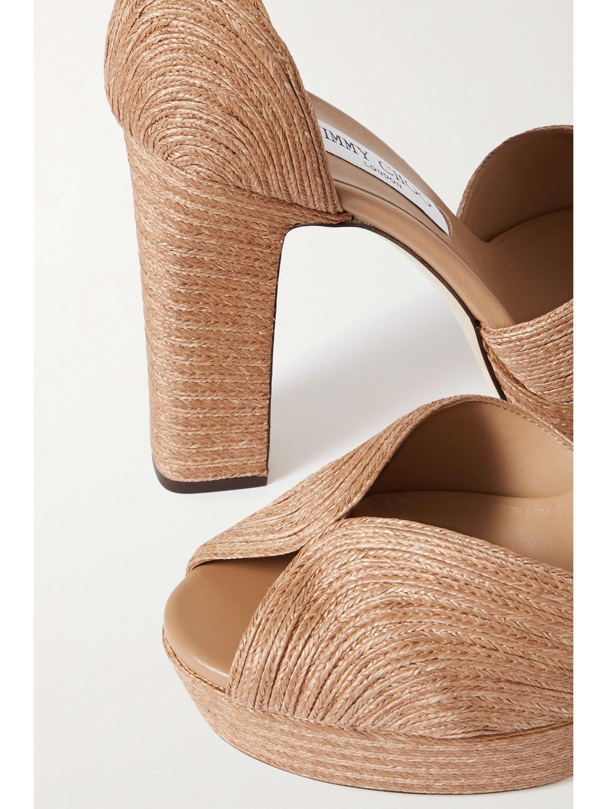 JIMMY CHOO Delilah 120 raffia platform sandals