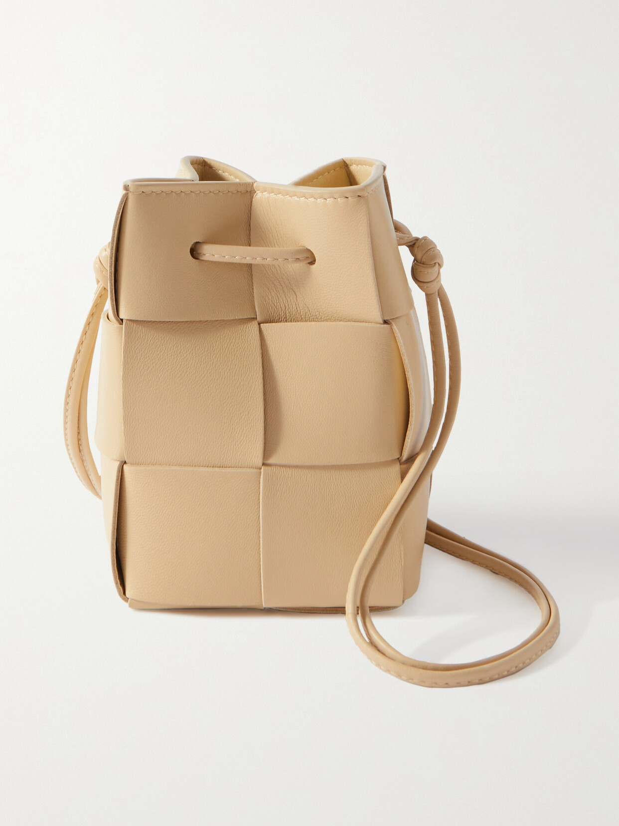 Bottega Veneta - Cassette Mini Intrecciato Leather Bucket Bag - Neutrals