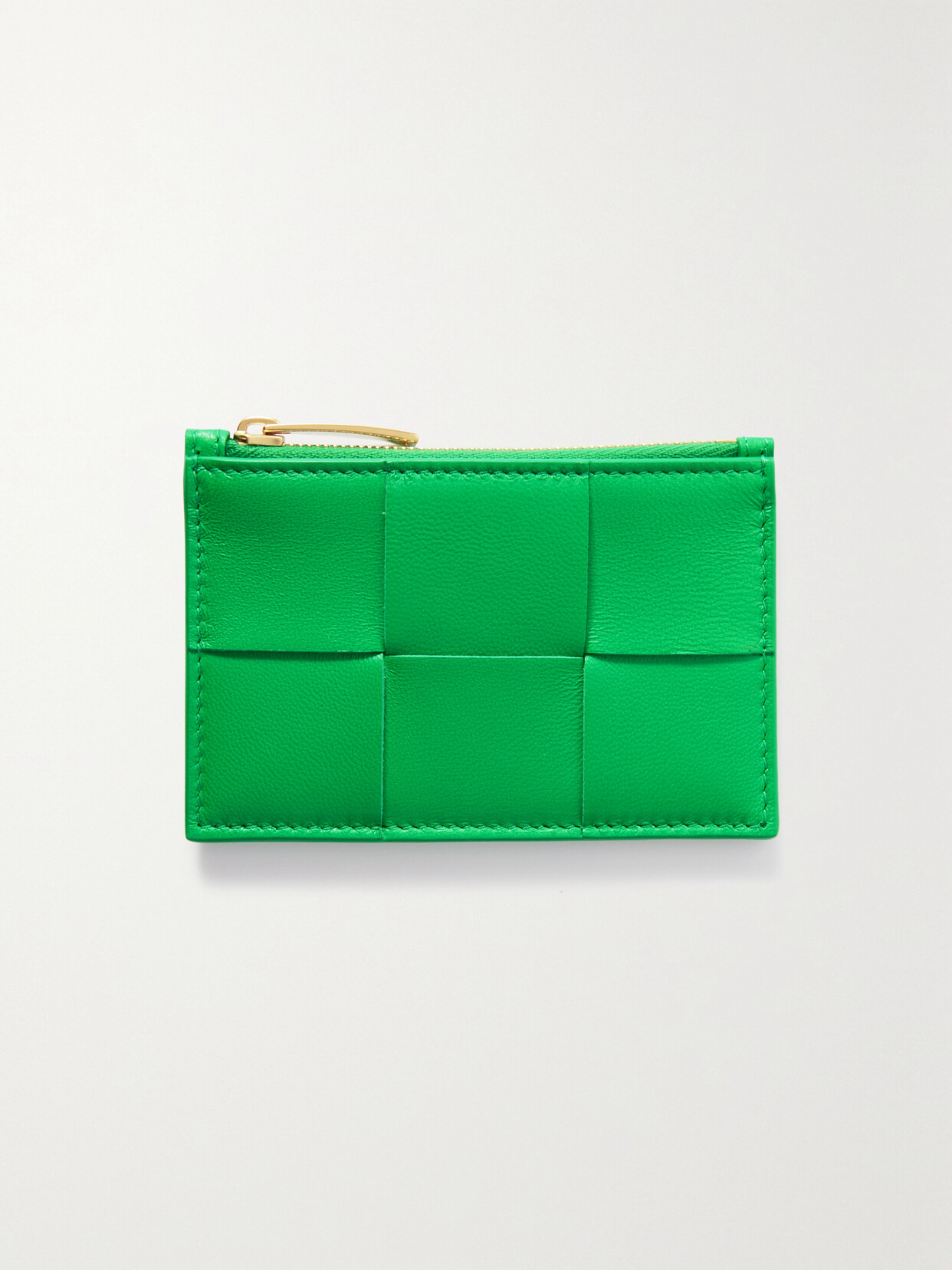 Bottega Veneta - Intrecciato Leather Cardholder - Green
