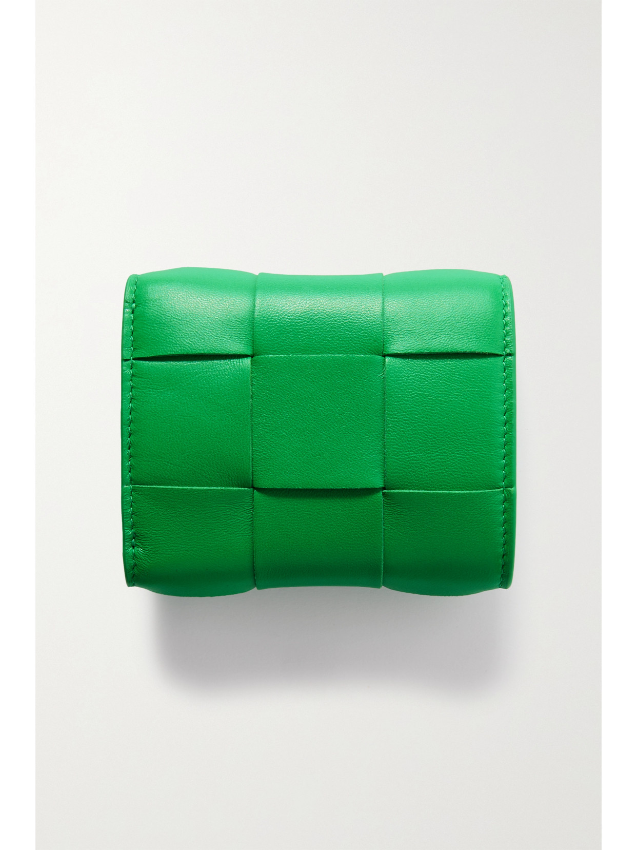 Shop Bottega Veneta Intrecciato Leather Wallet In Green