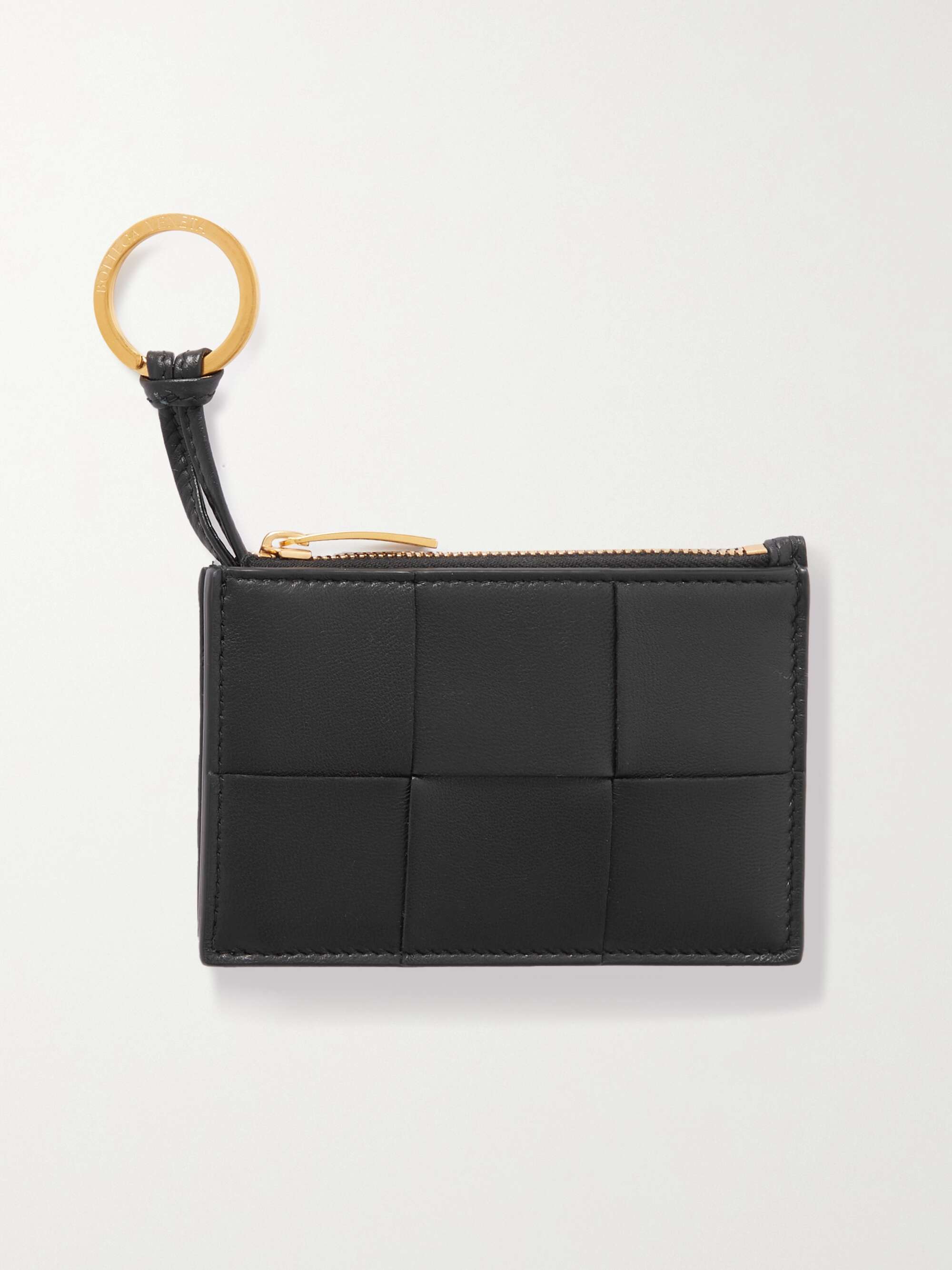 Leather key pouch black