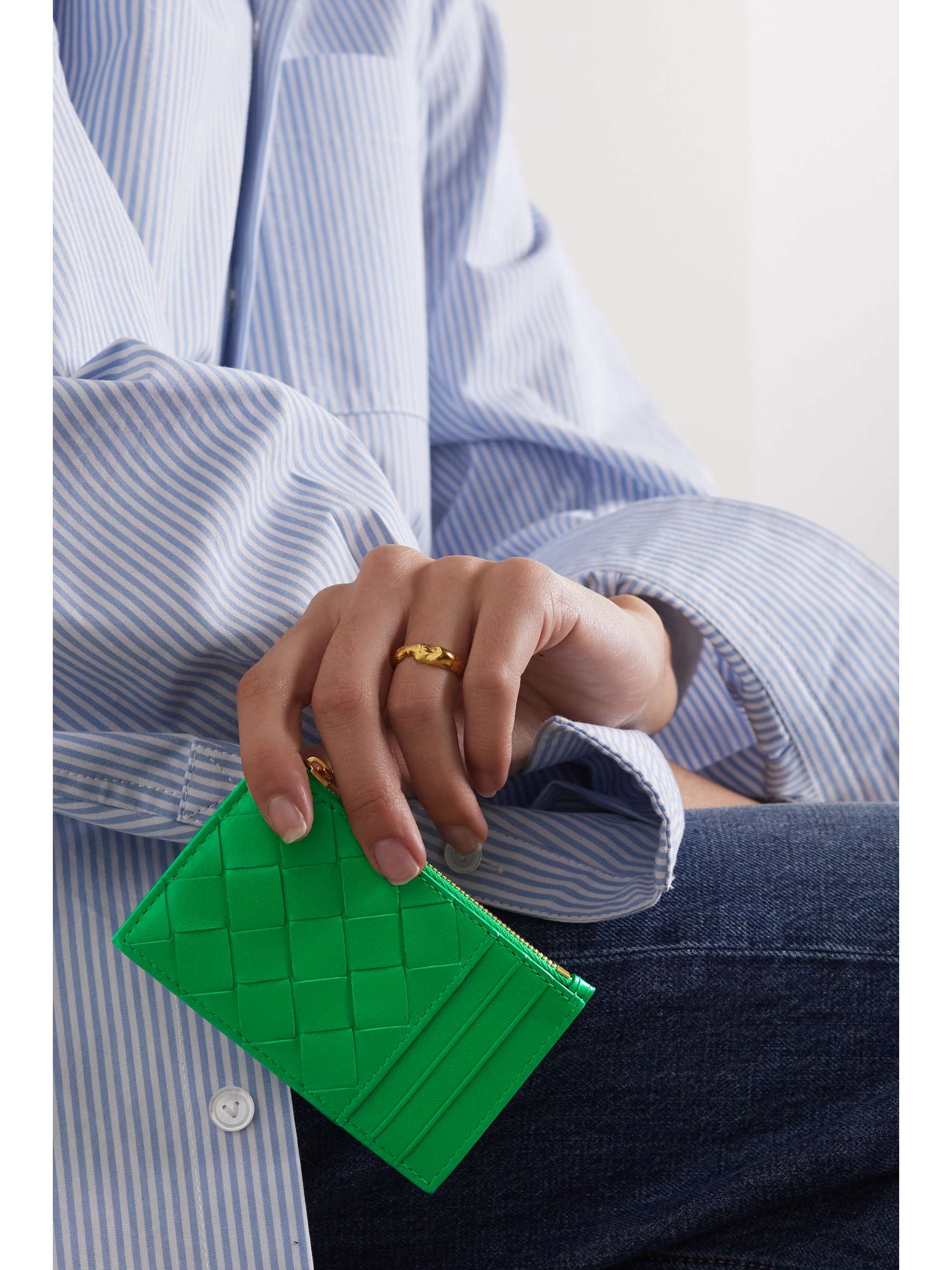 BOTTEGA VENETA Intrecciato leather cardholder