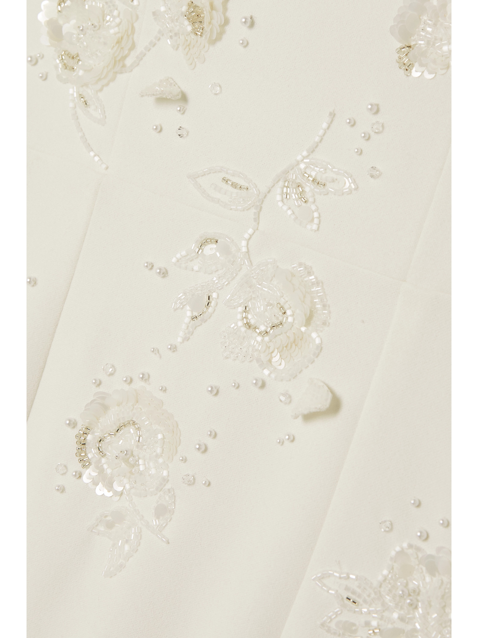 Clio Peppiatt Strapless embellished stretch-crepe gown